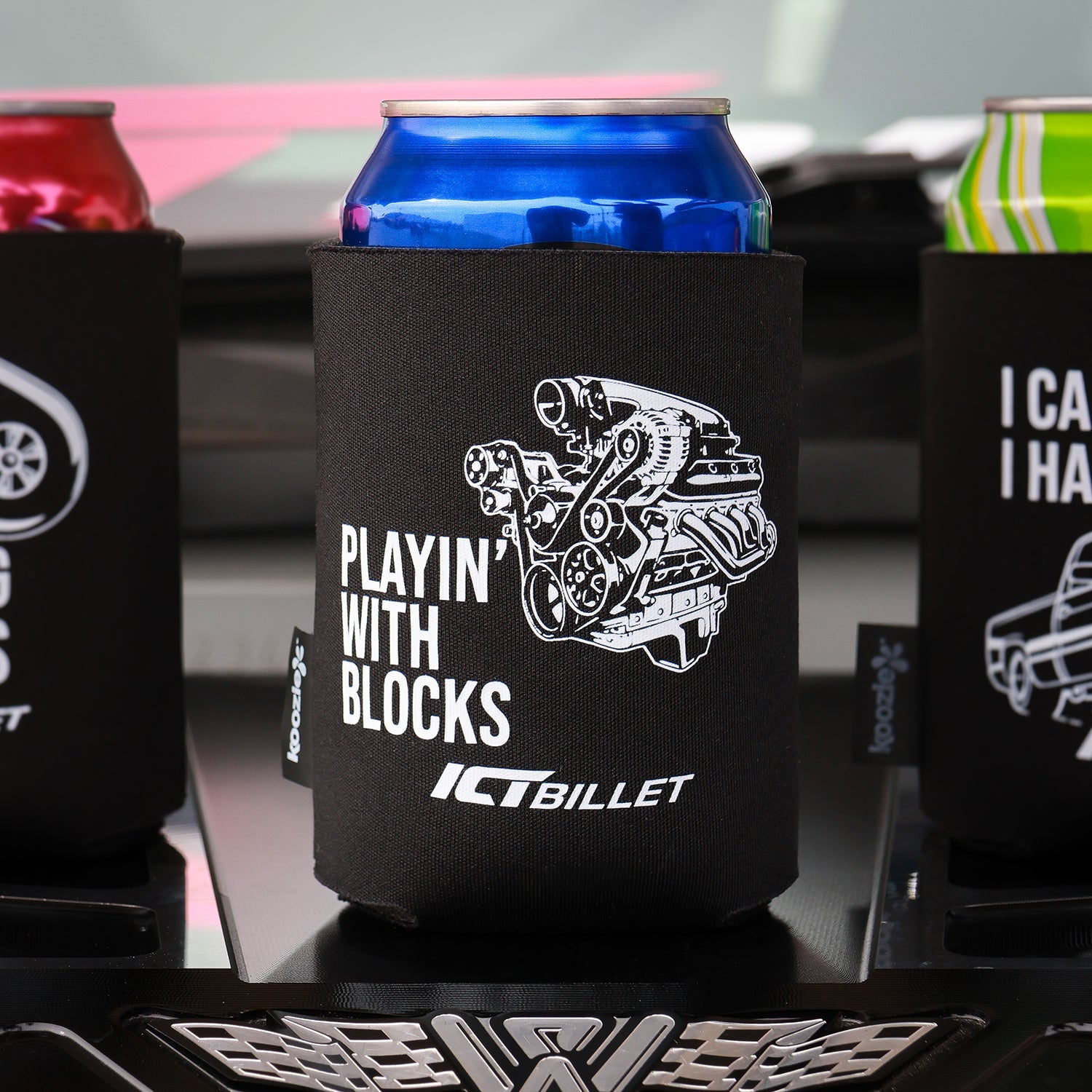 ICT Billet - Koozie Can Cooler - Playin With Blocks - ICT Billet KOOZIE-STANDARD-BLOCKS