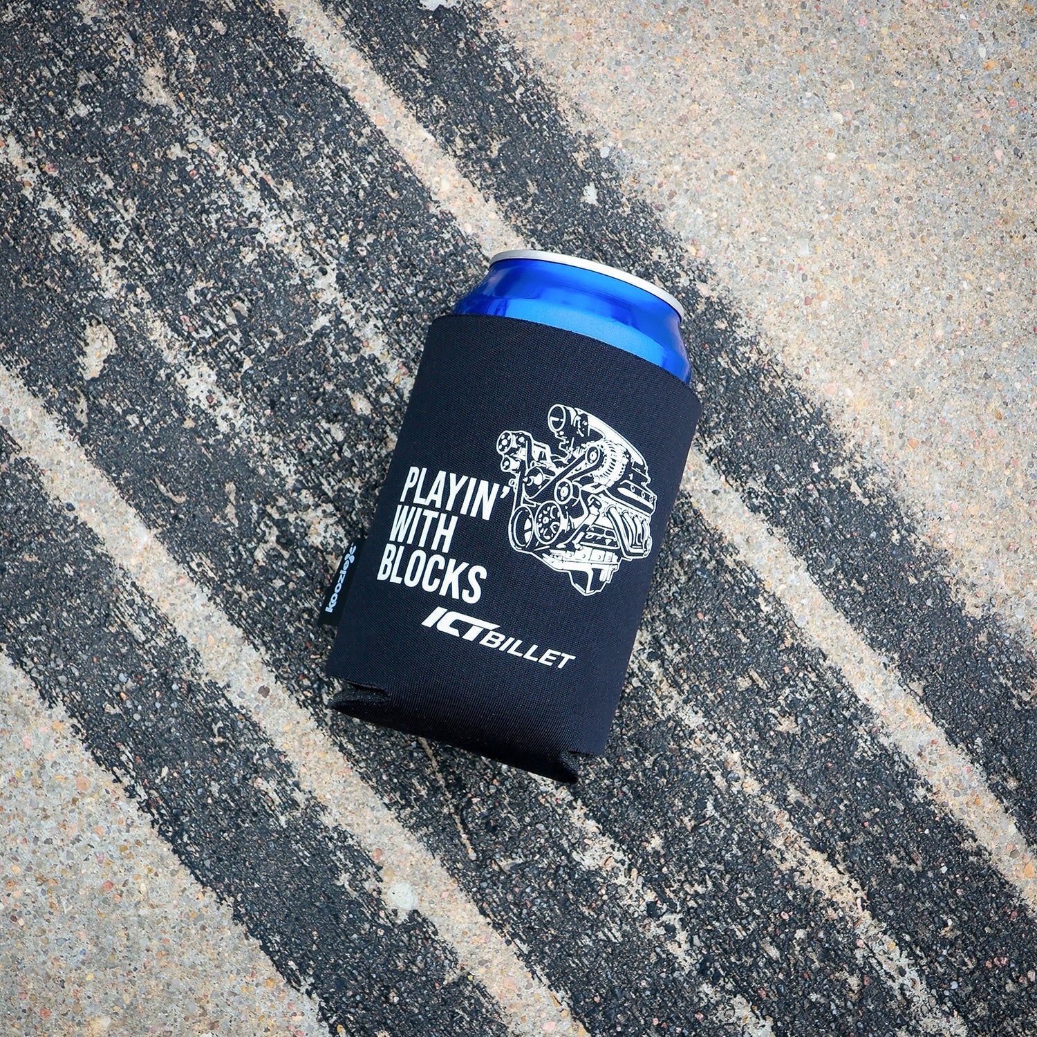 ICT Billet - Koozie Can Cooler - Playin With Blocks - ICT Billet KOOZIE-STANDARD-BLOCKS