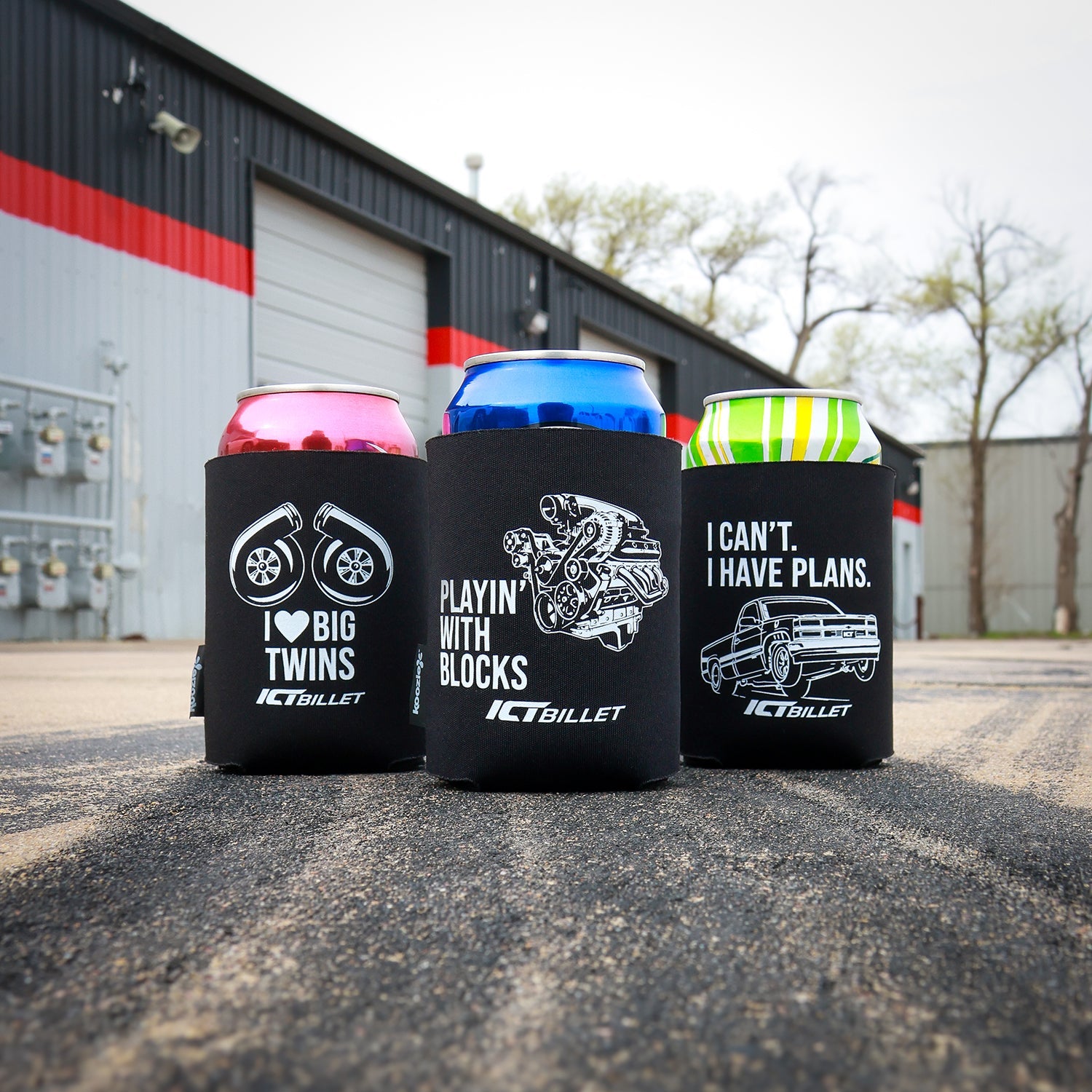 ICT Billet - Koozie Can Cooler - Set of 3 Designs - ICT Billet KOOZIE-STANDARD-3SET