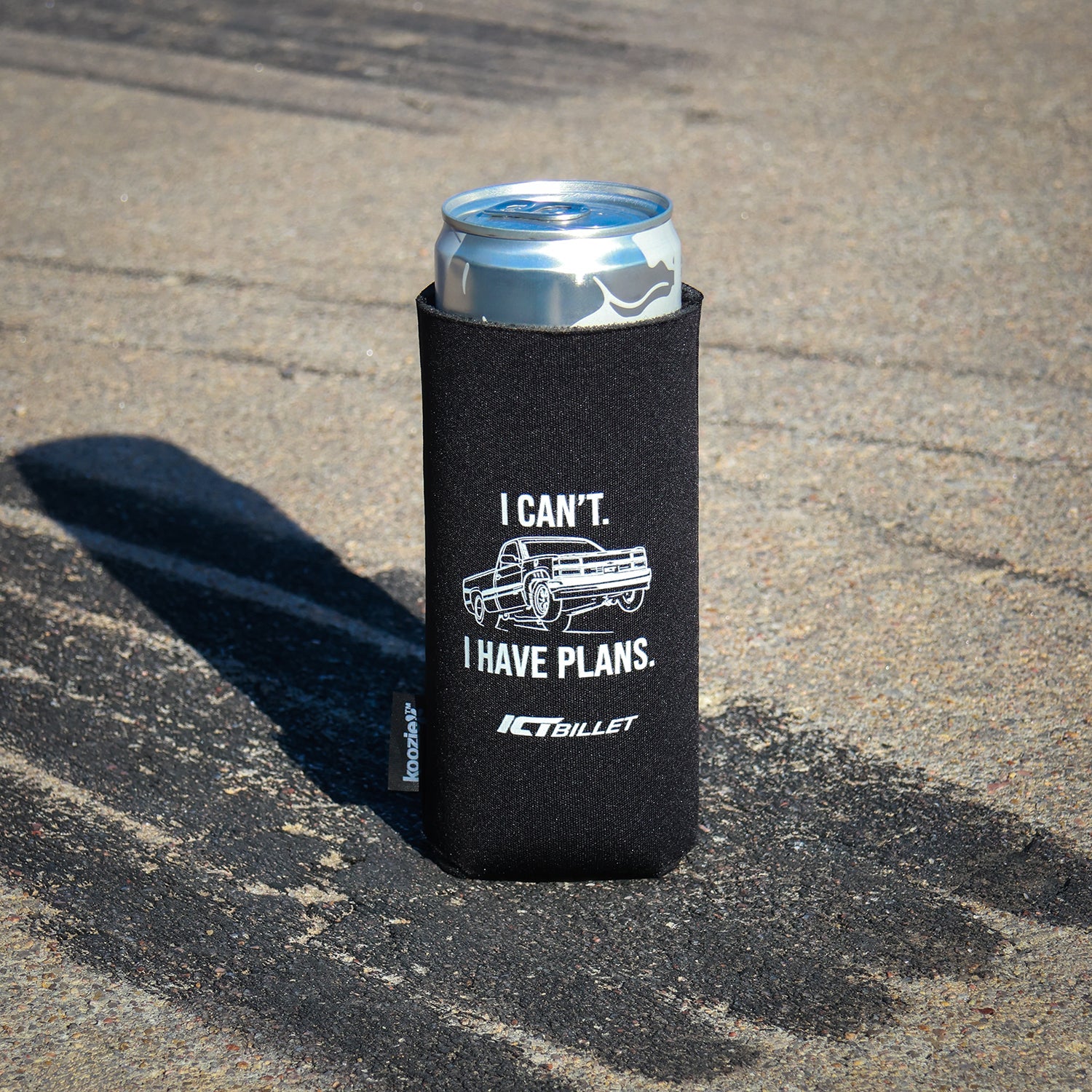 ICT Billet - Koozie Slim Can Cooler - I Can't I Have Plans - ICT Billet KOOZIE-SLIM-PLANS