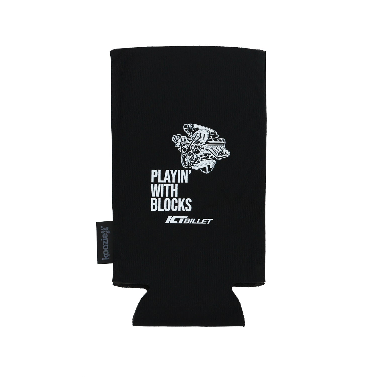 ICT Billet - Koozie Slim Can Cooler - Playin With Blocks - ICT Billet KOOZIE-SLIM-BLOCKS