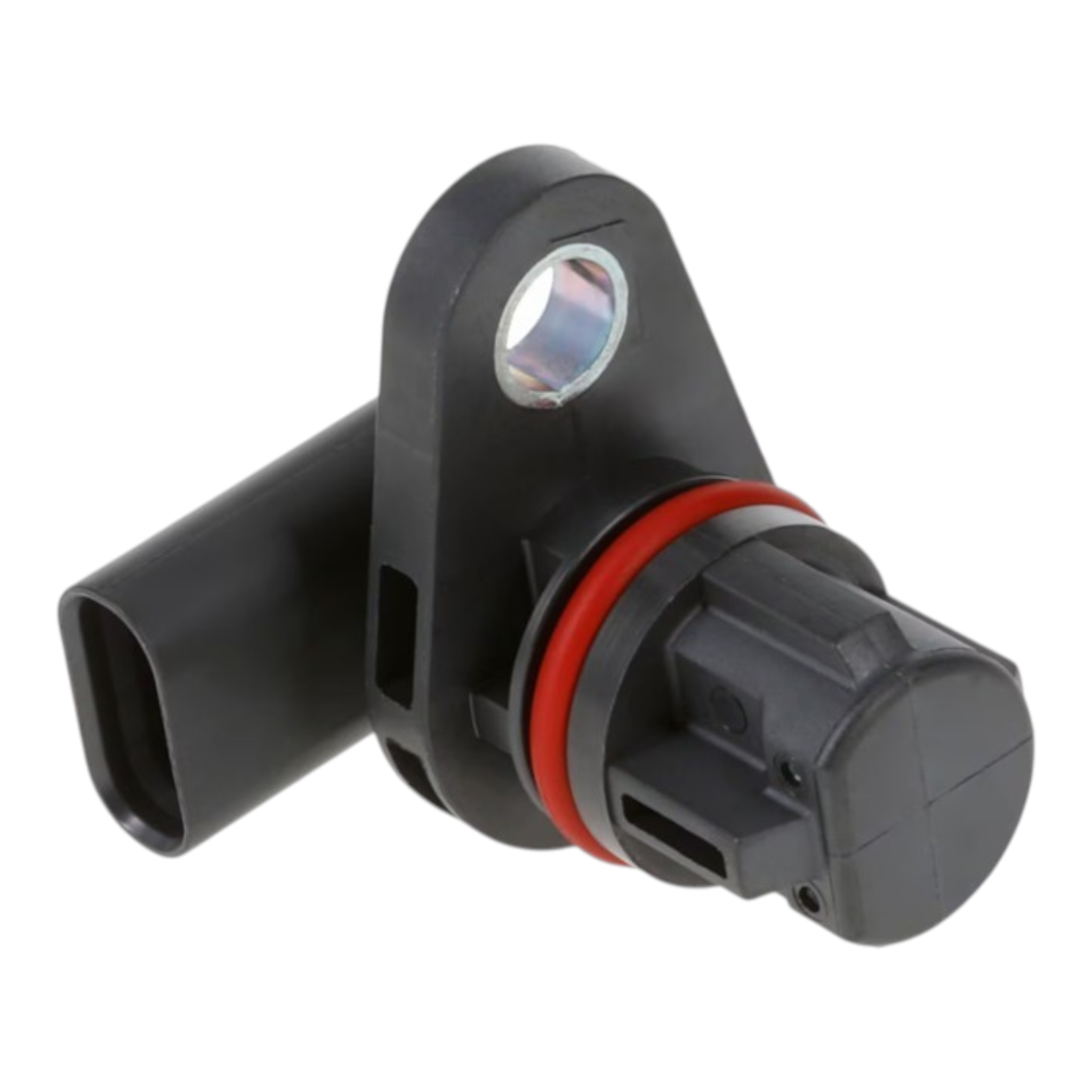 ICT Billet Gen V LT camshaft position sensor for VVT delete conversion with black housing and red O-ring seal