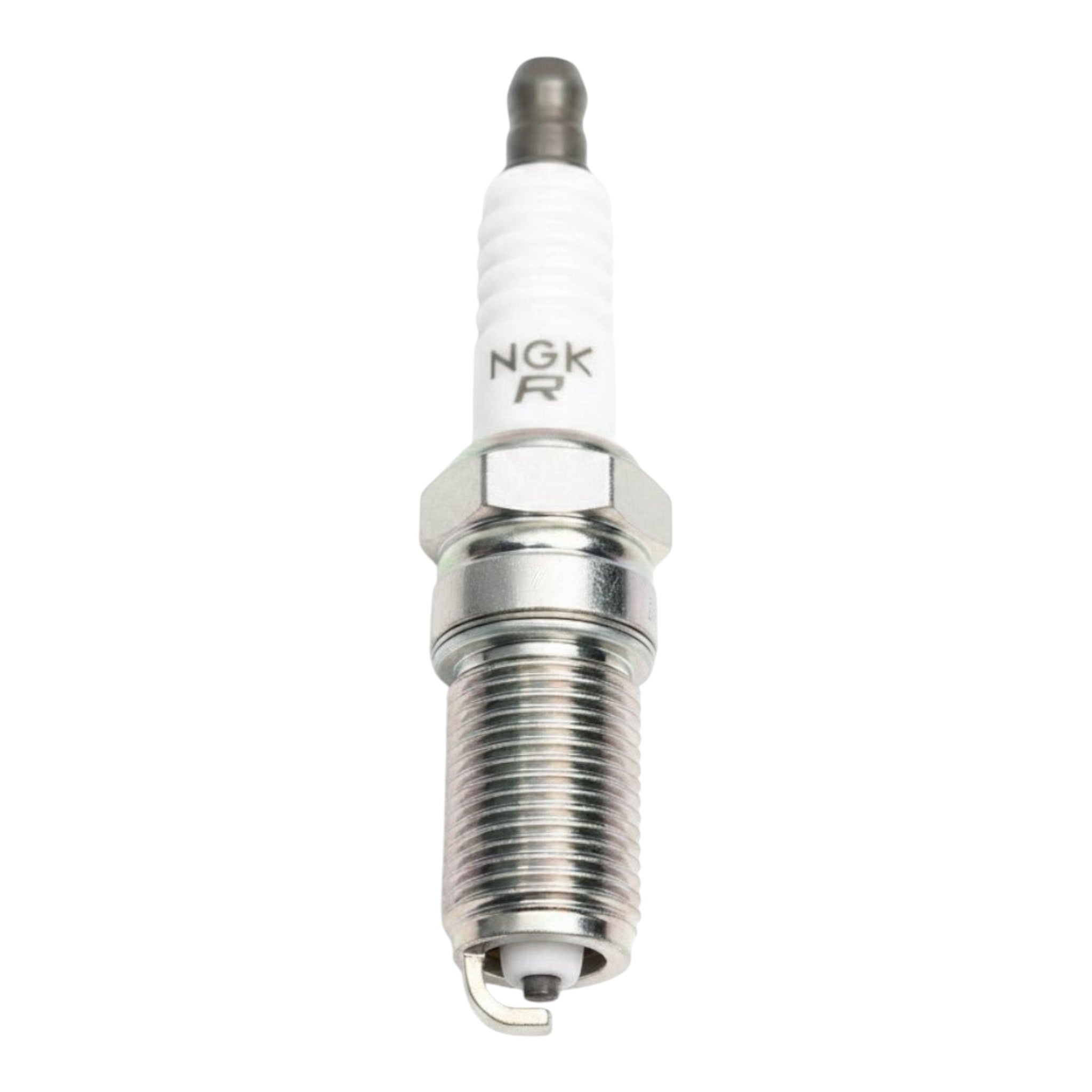 ICT Billet NGK R7448A-8 high boost nitrous spark plug with white ceramic insulator and metal threaded body