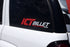 ICT Billet Sticker 18" Red / White Window Decal - ICT Billet 18STCKR