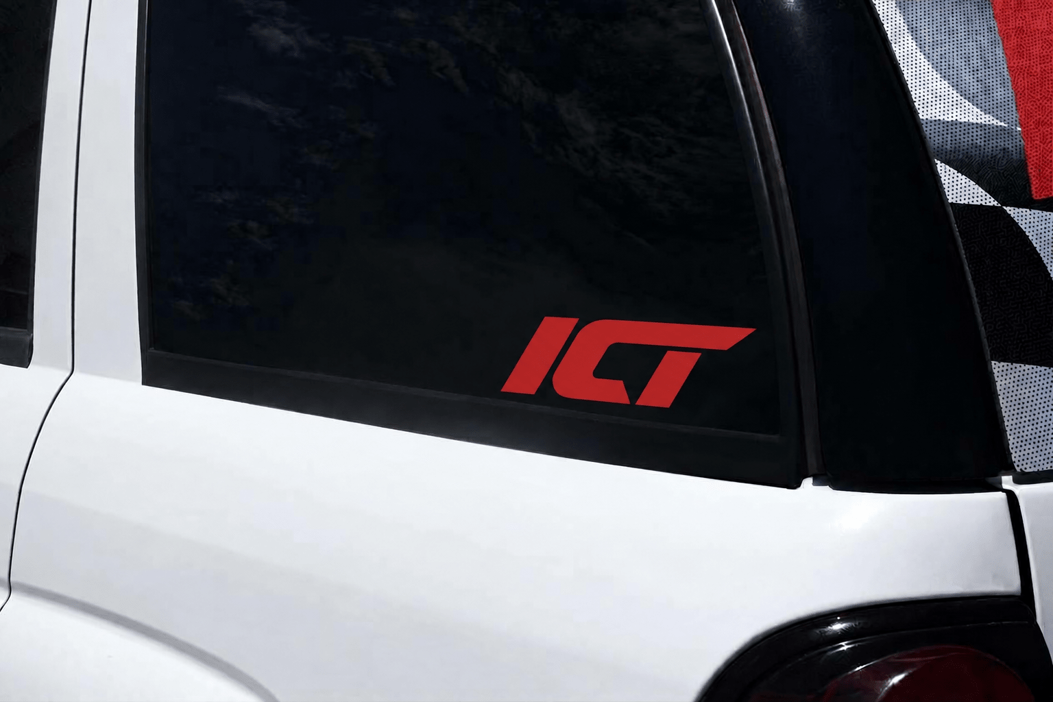 ICT Billet Window Sticker 7" Red - ICT Billet STKR7