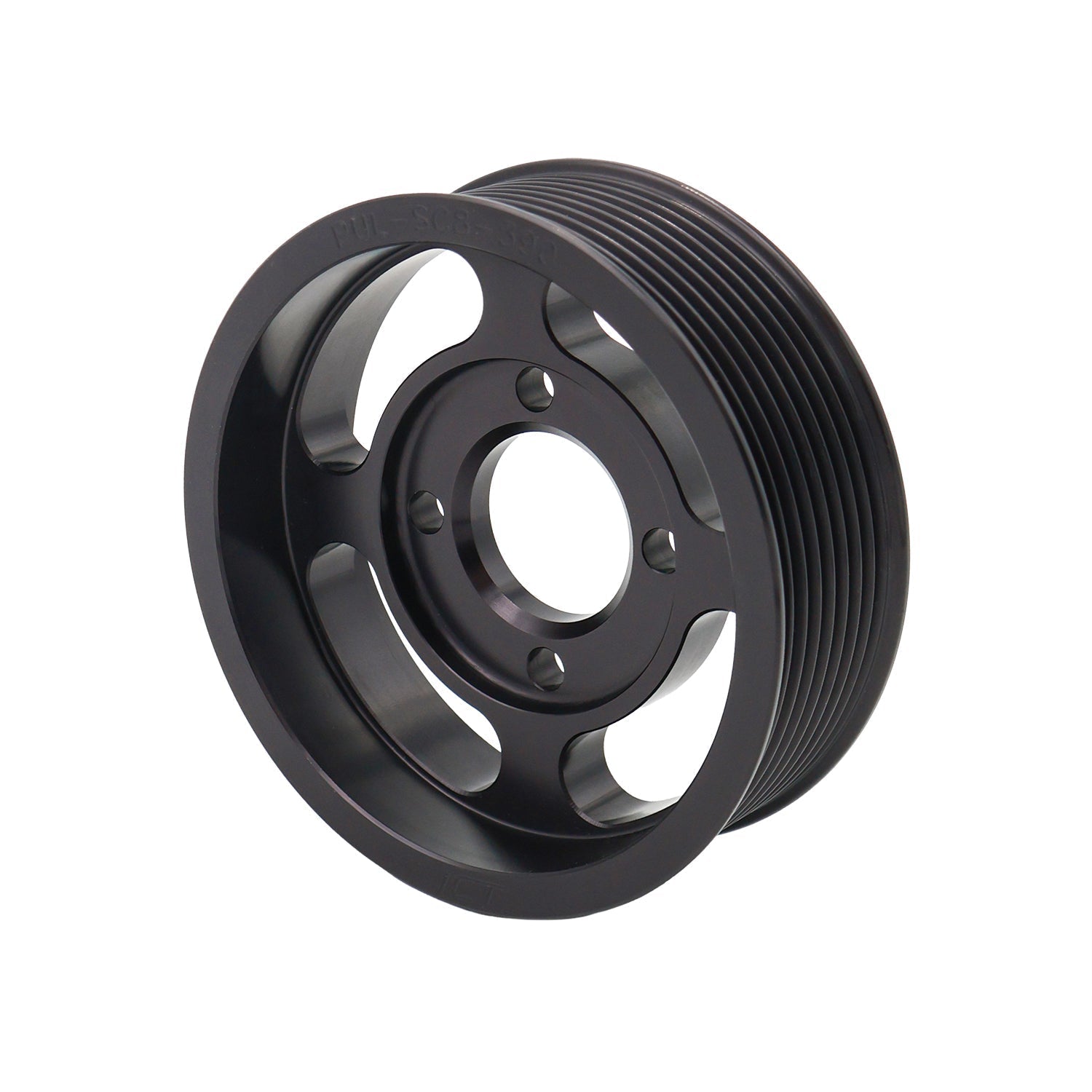 ICT - Pulley 8-Rib 3.9" - 4-Bolt Magnuson 2.3L - ICT Billet PUL-SC8-390
