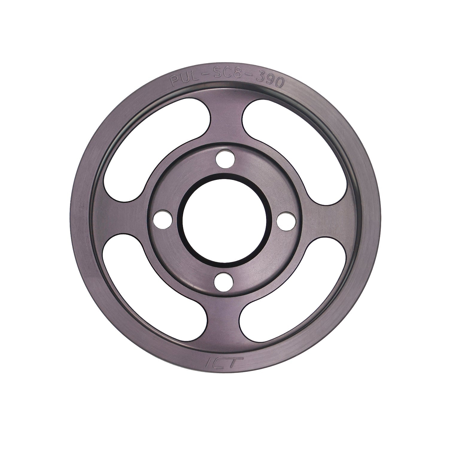 ICT - Pulley 8-Rib 3.9" - 4-Bolt Magnuson 2.3L - ICT Billet PUL-SC8-390