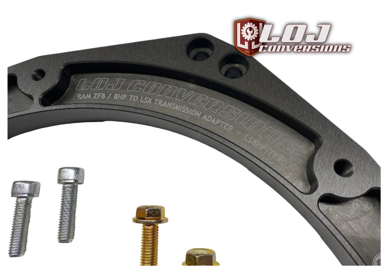 LOJ 8HP Transmission to LS / LT Engine Adapter Kit - ICT Billet LOJ-LS8HP