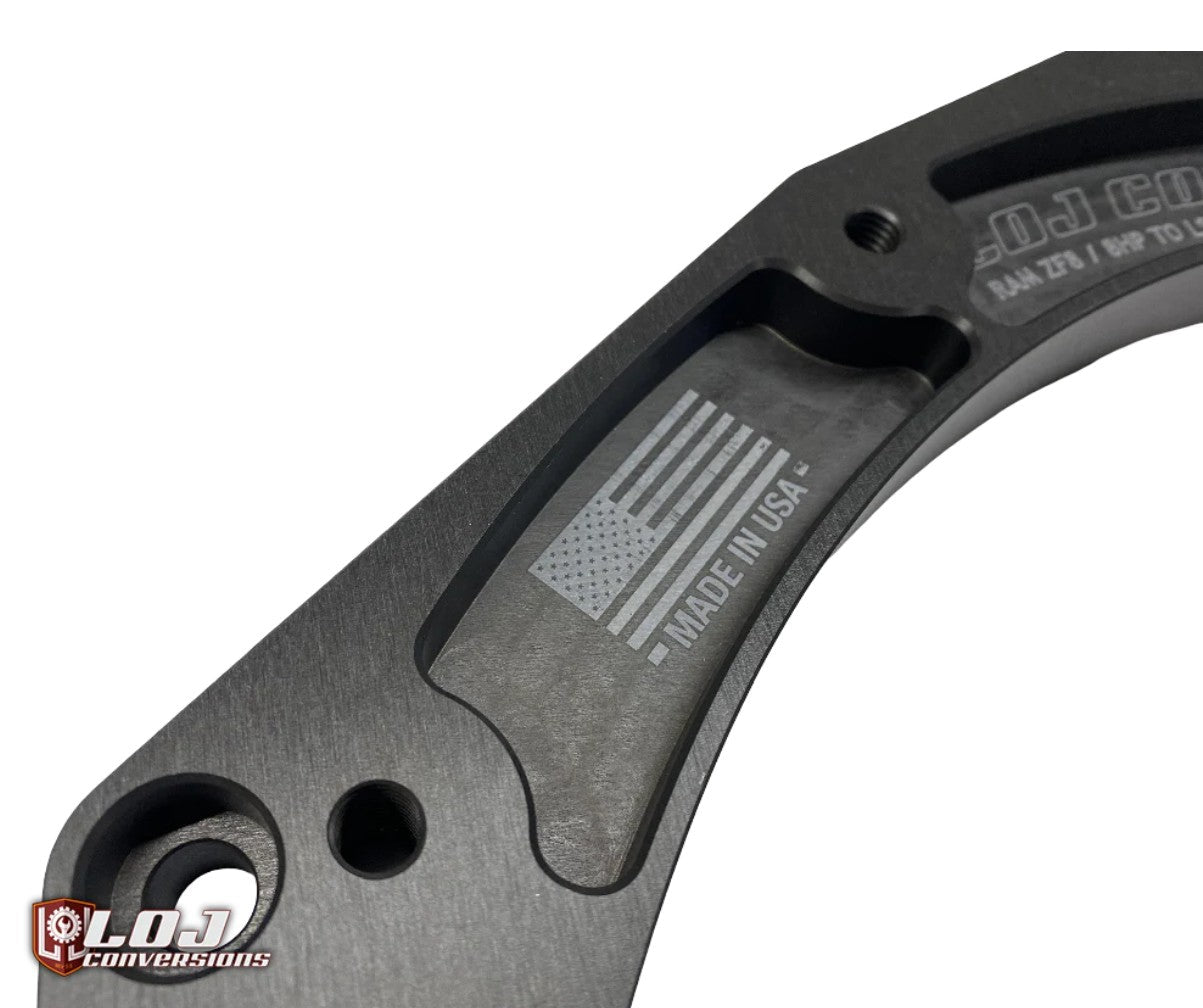 LOJ - LS Engine to 8HP Transmission Adapter / Flywheel - ICT Billet LOJ-LS-6BOLT-46MM