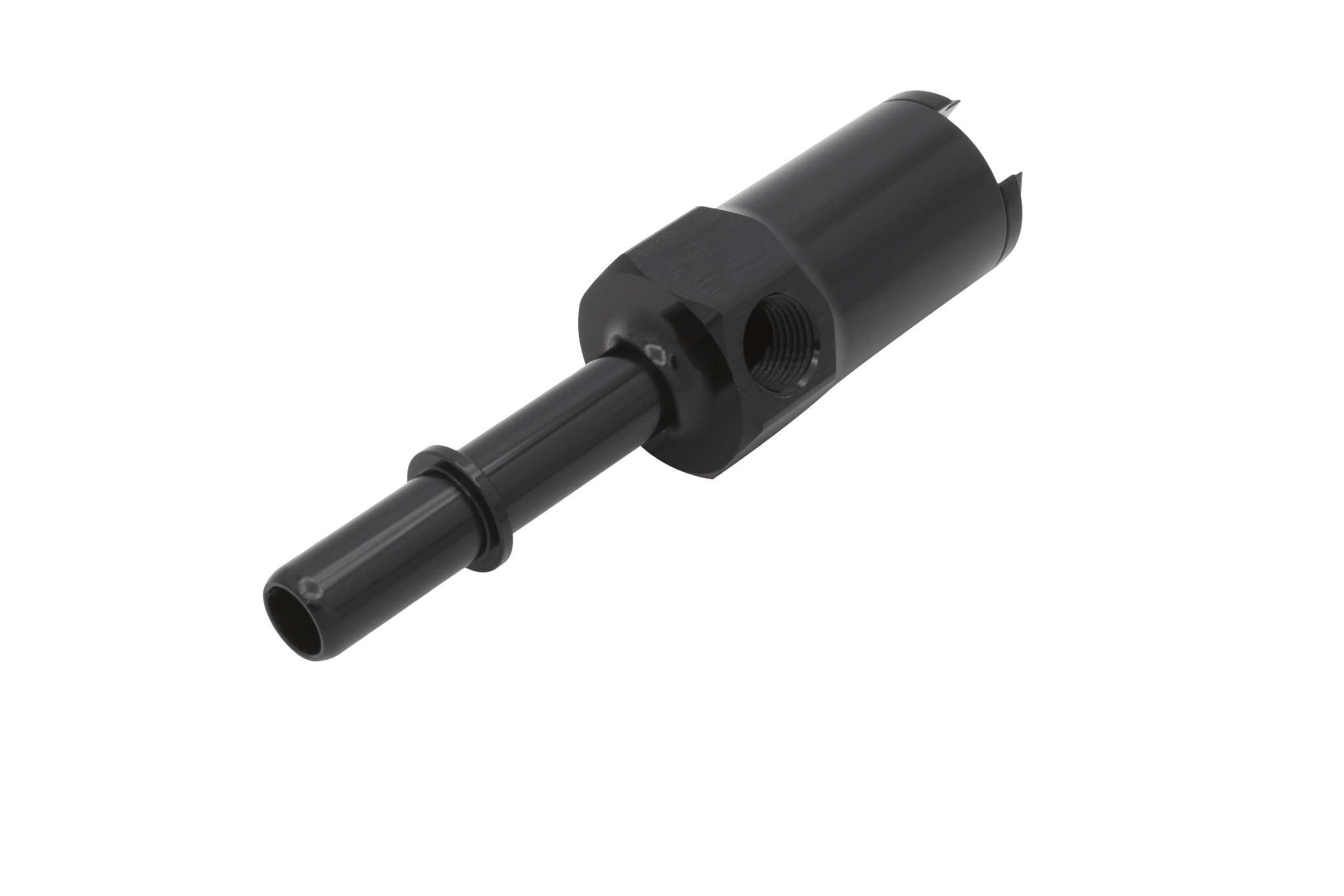 LS 3/8 EFI Quick Connect Gauge Adapter Fitting w/ 1/8" NPT Nitrous Fuel Supply - ICT Billet AN811 - 02B