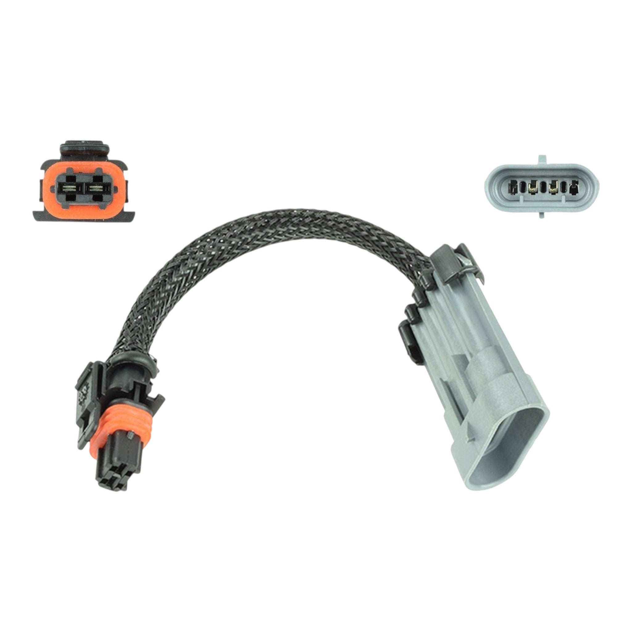 LS 6" Alternator Adapter Harness - 4 Pin 105A Vehicle to 2 Pin Alternator 160A - ICT Billet WAALT30-6