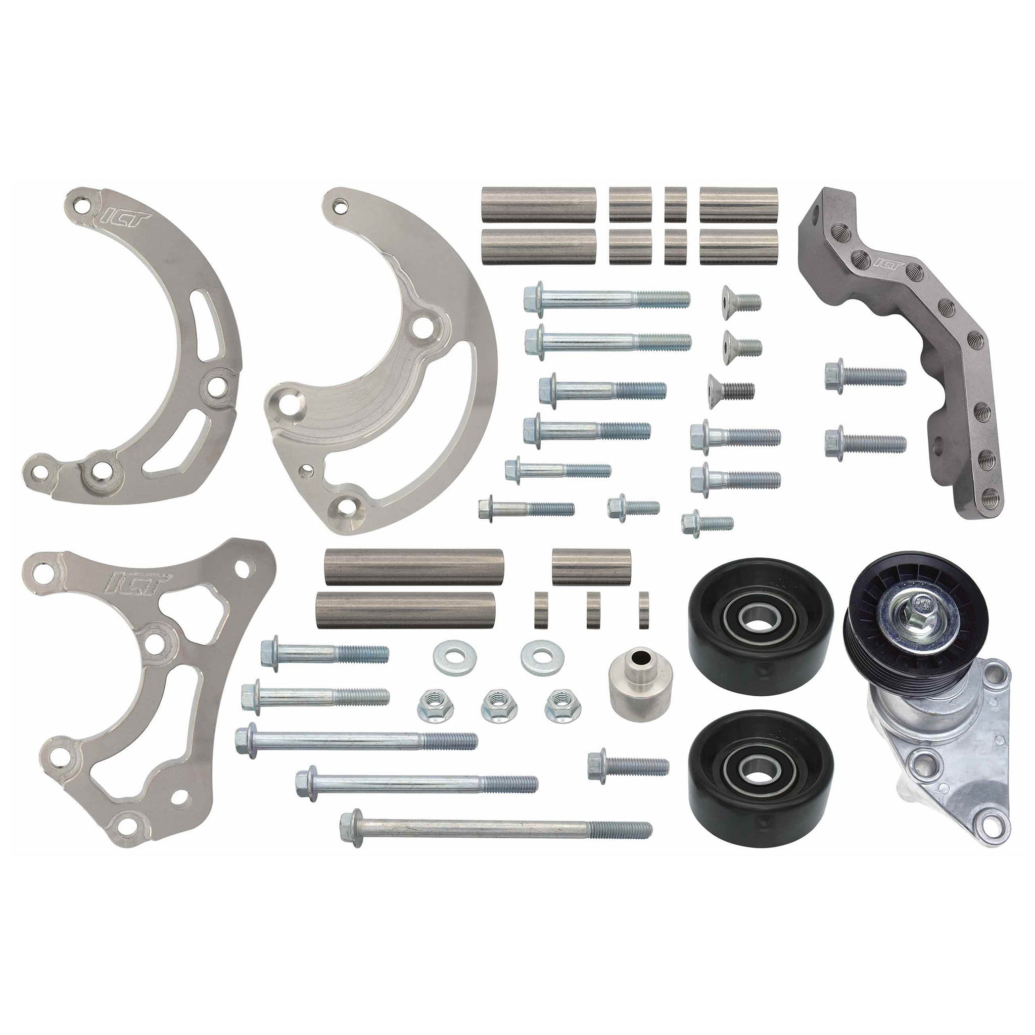 LS A/C Bracket Sanden 7176 - Truck Spacing (Tight Fit) - ICT Billet 551137-LS71-3
