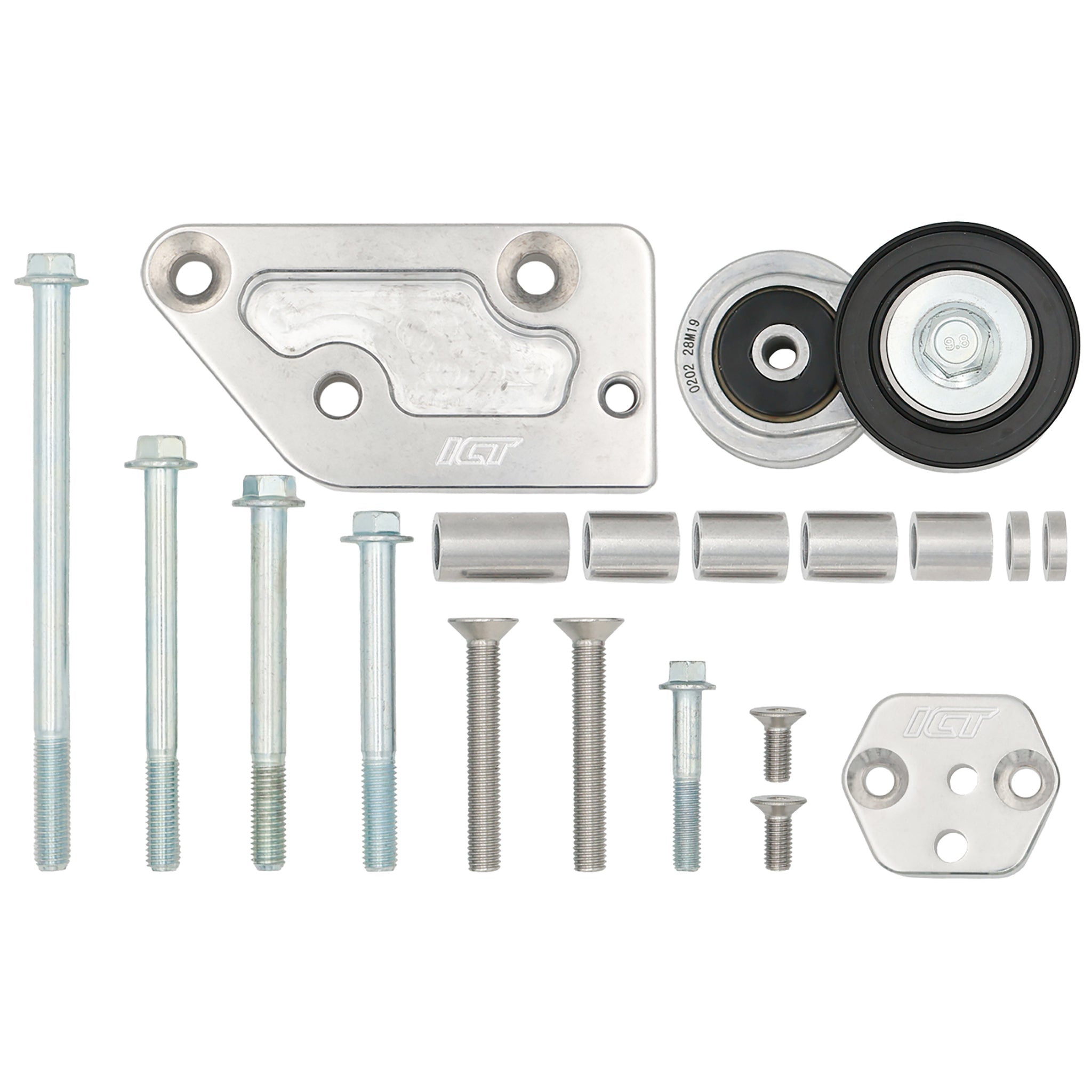 LS A/C Compressor Bracket (Corvette 4-Rib) - ICT Billet 551975-LSCR-1