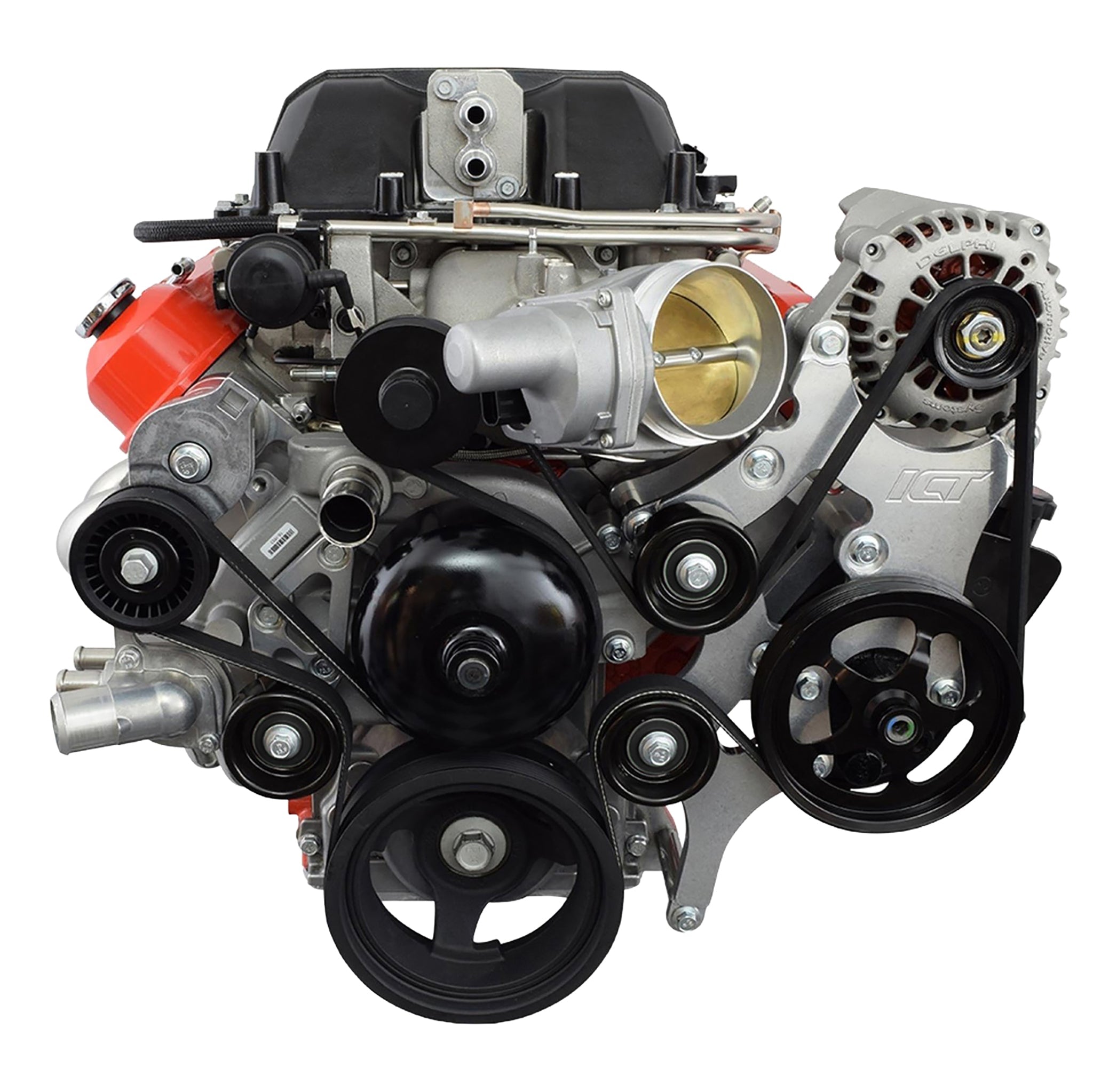 LS Alternator and Power Steering Bracket - Saginaw Pump - Truck Spacing (LSA 6-rib) - ICT Billet 551787A-3