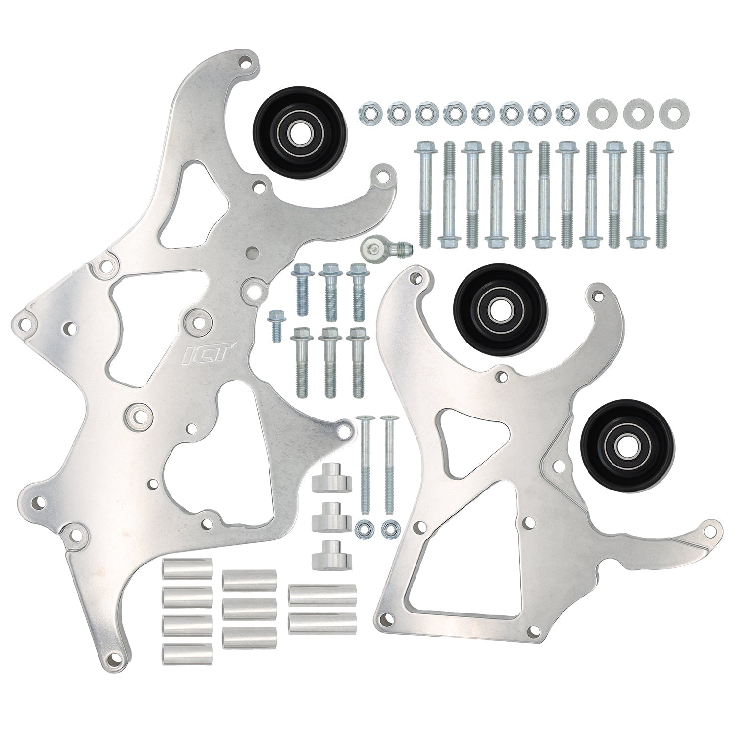 LS Alternator Power Steering and A/C Bracket - Corvette Spacing - ICT Billet BKT-LS015-1