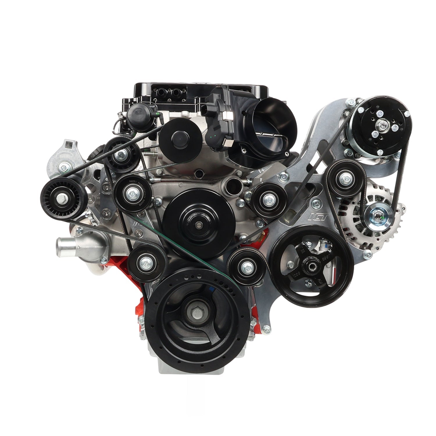LS Alternator Power Steering and A/C Bracket - Corvette Spacing - ICT Billet BKT-LS015-1