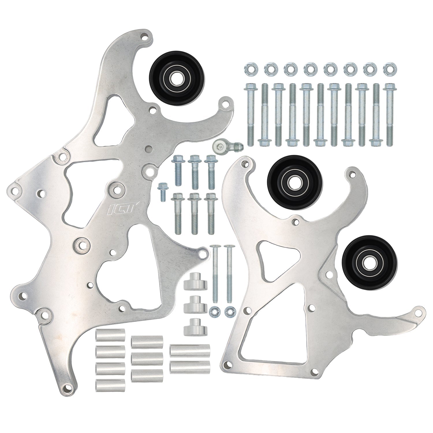LS Alternator Power Steering and A/C Bracket - Corvette Spacing - ICT Billet BKT-LS015-1