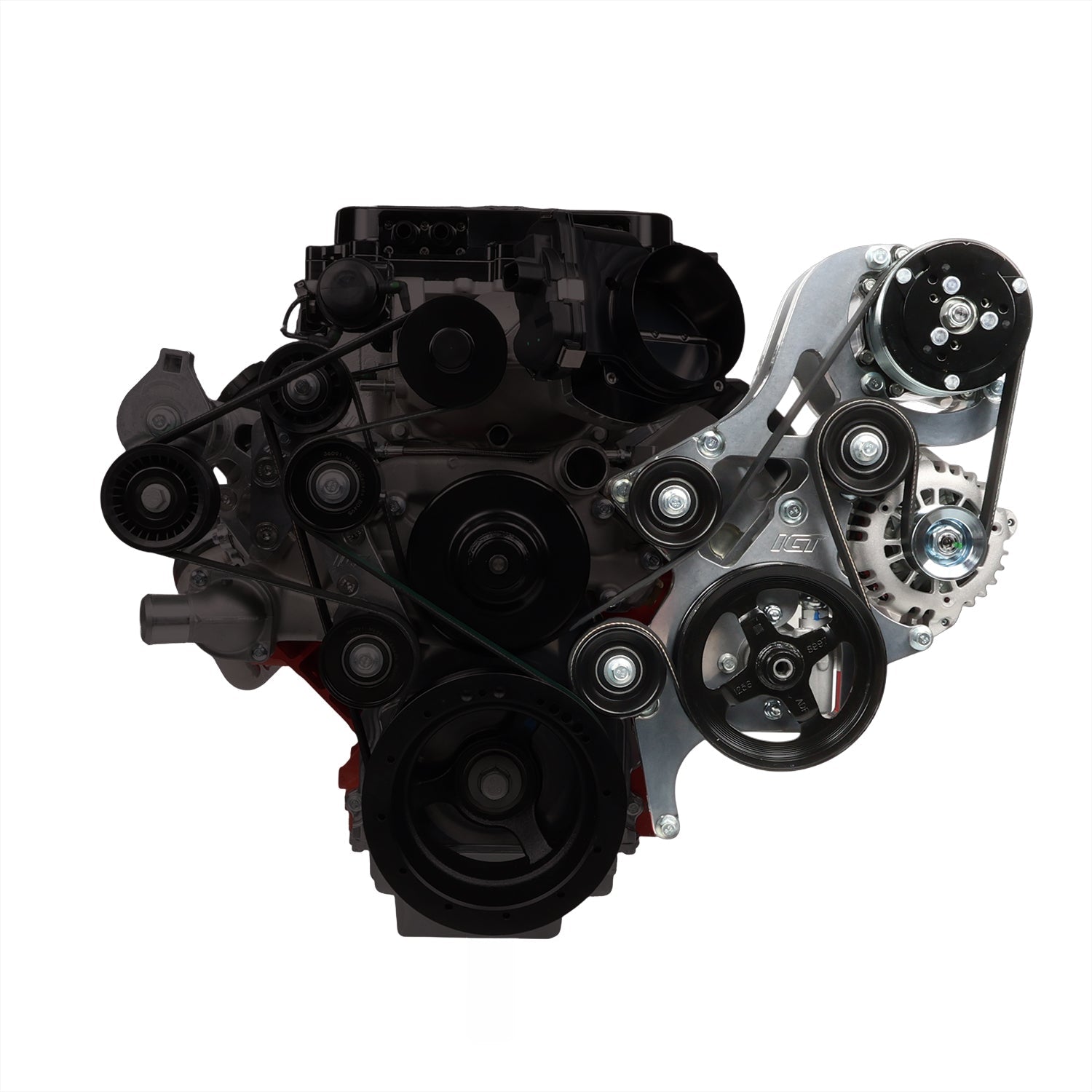 LS Alternator Power Steering and A/C Bracket - Corvette Spacing - ICT Billet BKT-LS015-1