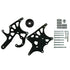 LS Alternator & Power Steering Bracket Black Cerakote - Corvette Pump - Corvette Spacing - ICT Billet 551521X-1B