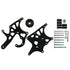 LS Alternator & Power Steering Bracket Black Cerakote - Corvette Pump - Corvette Spacing - ICT Billet 551521X-1B