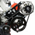 LS Alternator & Power Steering Bracket Black Cerakote - Corvette Pump - Corvette Spacing - ICT Billet 551521X-1B