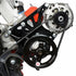 LS Alternator & Power Steering Bracket Black Cerakote - Corvette Pump - Corvette Spacing - ICT Billet 551521X-1B