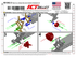 LS Alternator & Power Steering Bracket Corvette Pump - Truck Spacing (High Mount) - ICT Billet 551362-3