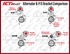 LS Alternator & Power Steering Bracket - Hot Rod Pump- Truck Spacing - ICT Billet 551777T2-3