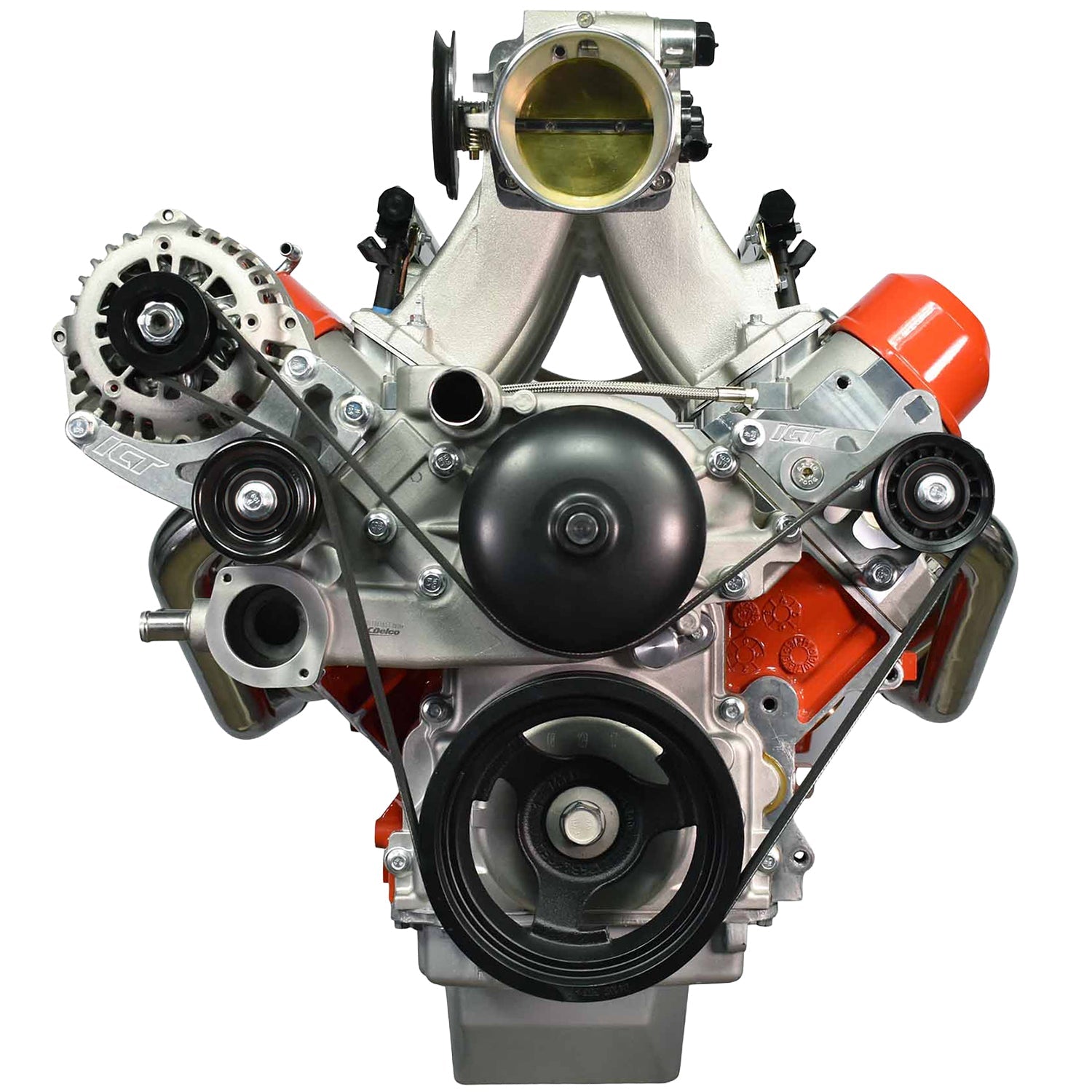 LS Alternator Relocation Bracket Passenger Side High Mount LQ4 LQ9 5.3 L33 Truck - ICT Billet 551526-LS01-3