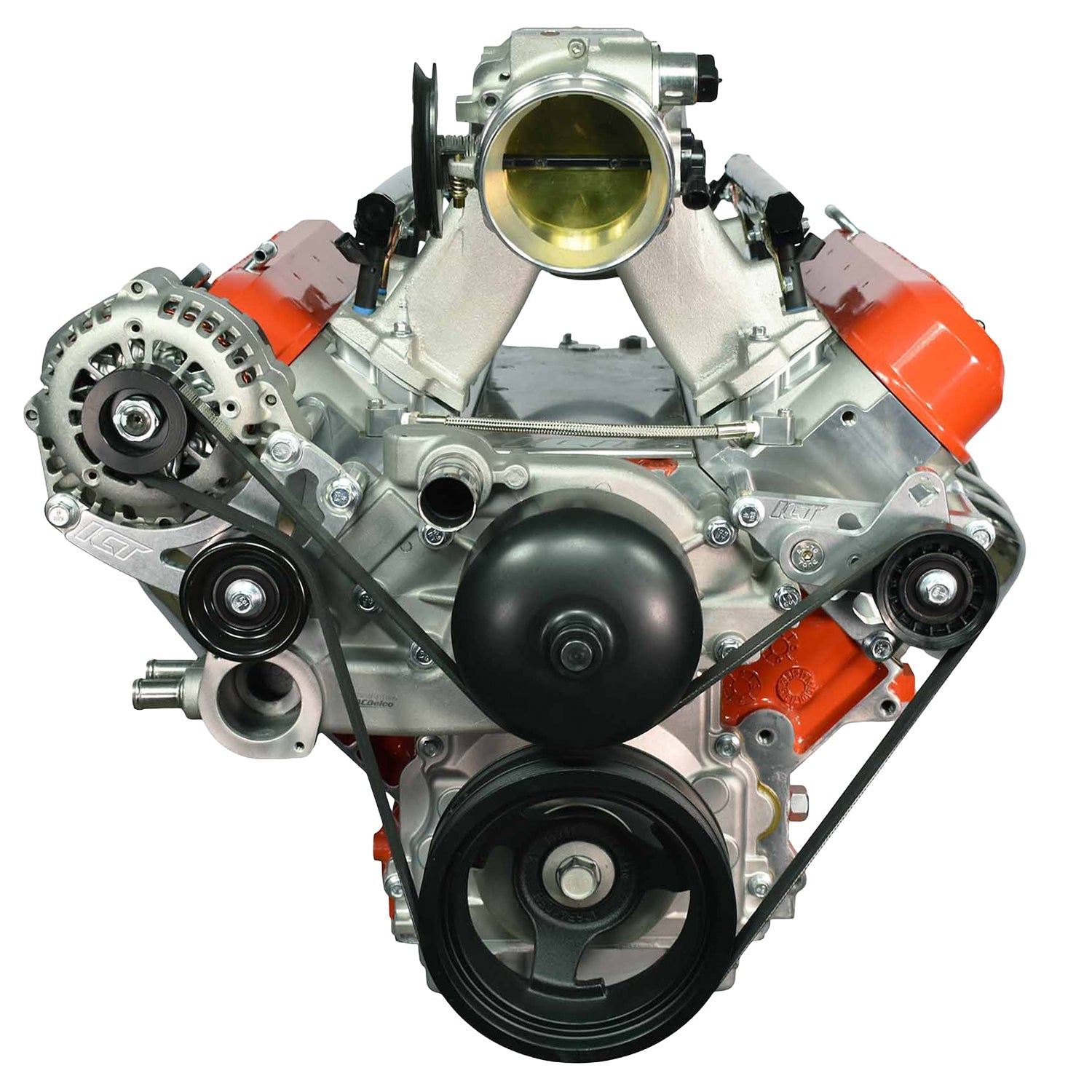 LS Alternator Relocation Bracket Passenger Side High Mount LQ4 LQ9 5.3 L33 Truck - ICT Billet 551526-LS01-3