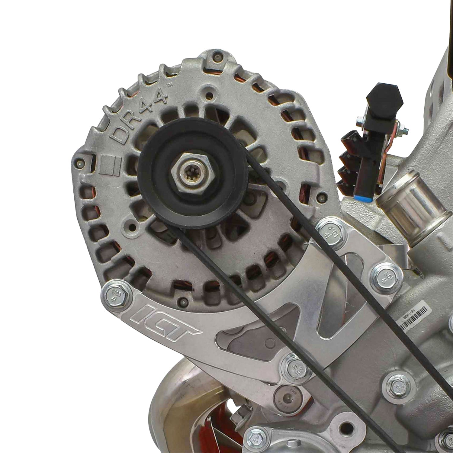 LS Alternator Relocation Bracket Passenger Side High Mount LQ4 LQ9 5.3 L33 Truck - ICT Billet 551526-LS01-3