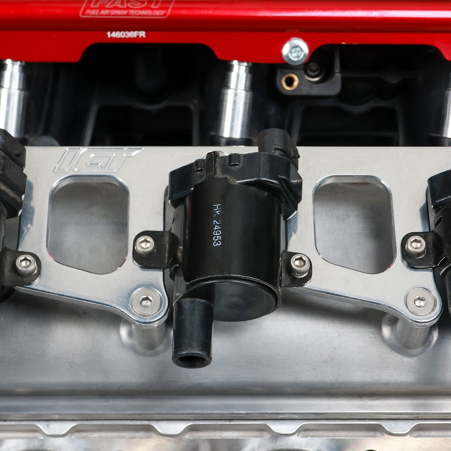 LS Billet Coil Brackets Compatible w/ D585 Coil Pack and Holley Valve Covers - ICT Billet 551773-585