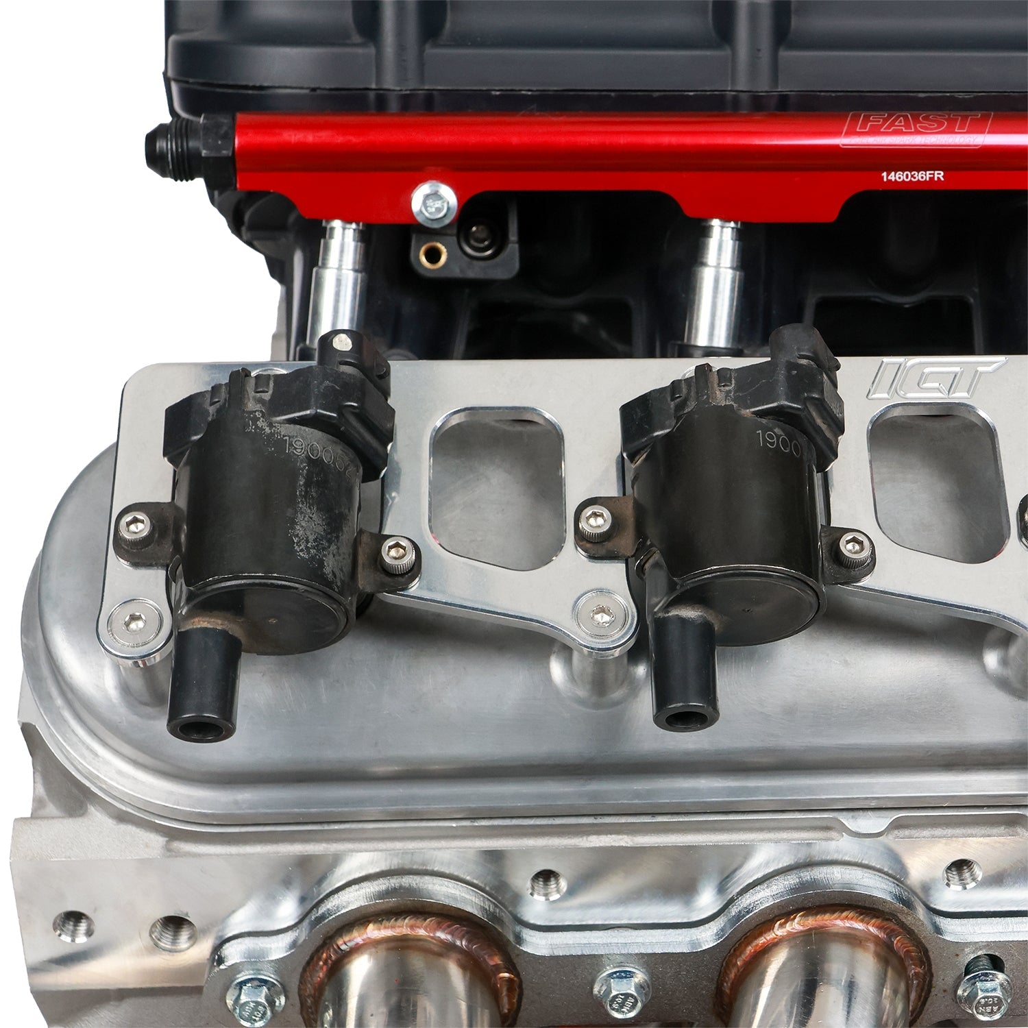 LS Billet Coil Brackets Compatible w/ D585 Coil Pack and Holley Valve Covers - ICT Billet 551773-585
