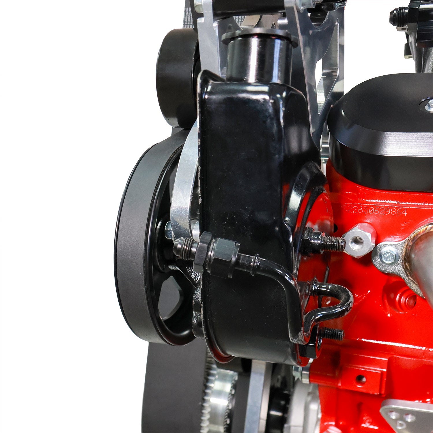 LS Billet Power Steering Pump Pulley and Hub for LS Truck - ICT Billet PUL300-RB6-PS60