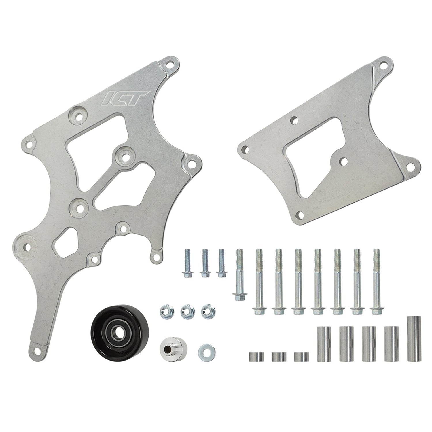 LS BMW 330i E46 Swap Alternator & Power Steering Bracket Kit Corvette LS1 LS3 - ICT Billet 551796-1