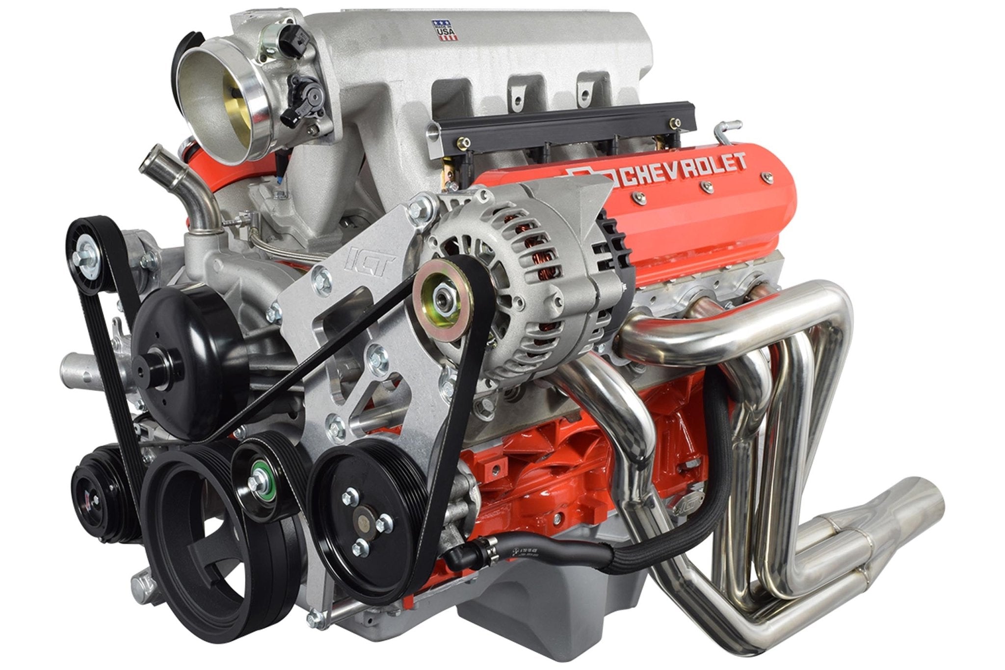 LS BMW E46 Swap Alternator & Power Steering Bracket Kit Truck LS3 5.3L 6.0L - ICT Billet 551796 - 3