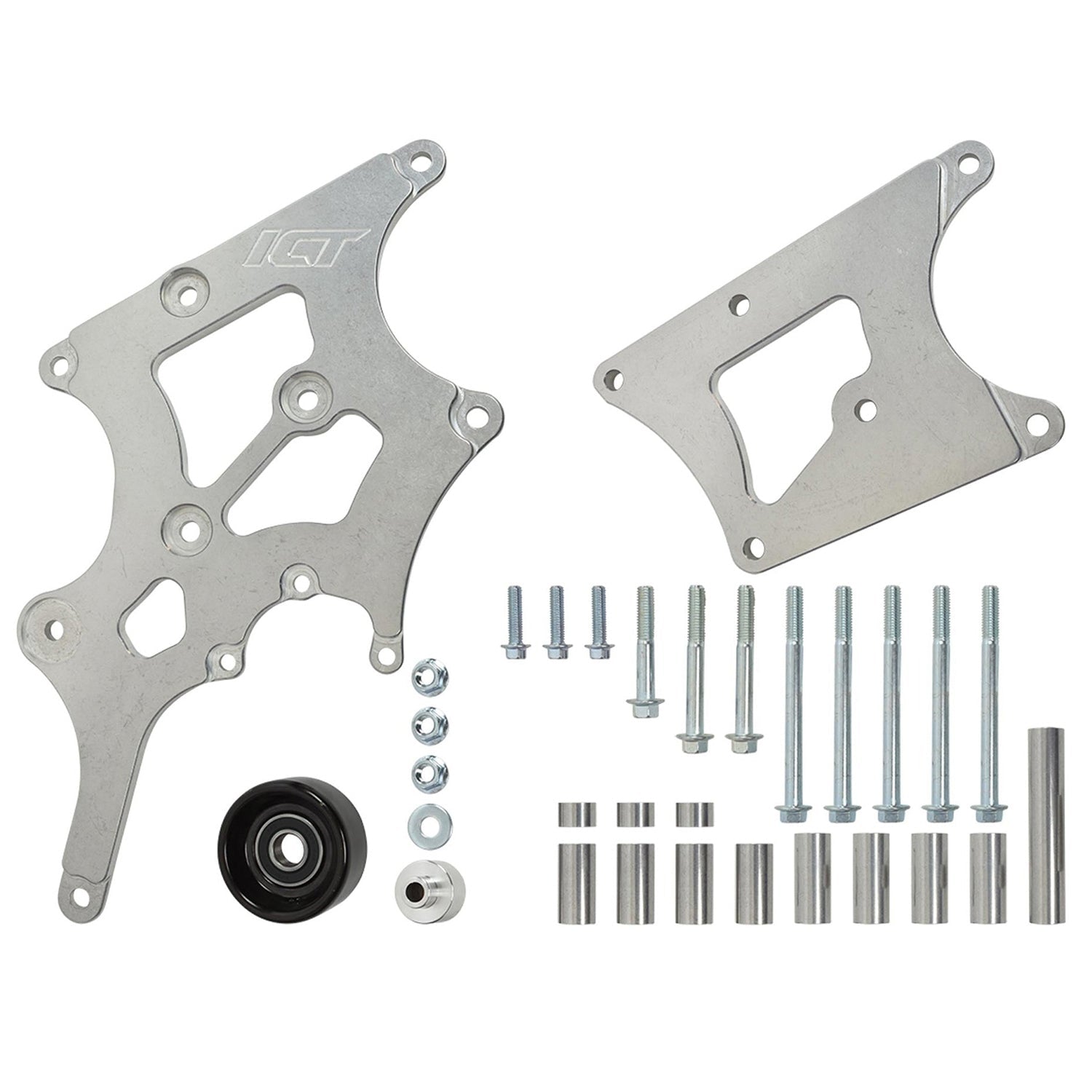 LS BMW E46 Swap Alternator & Power Steering Bracket Kit Truck LS3 5.3L 6.0L - ICT Billet 551796-3