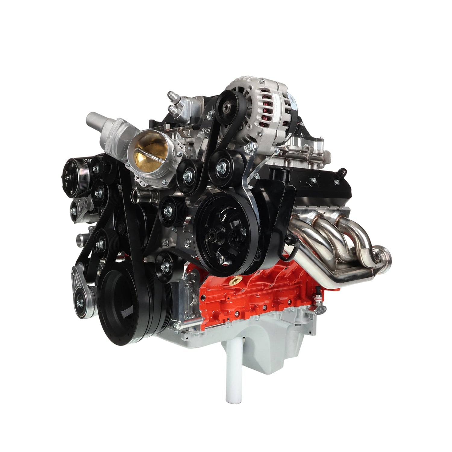 LS C10 / C1500 Truck Alternator and Power Steering Bracket - Corvette Spacing - ICT Billet BKT - LS002 - 1