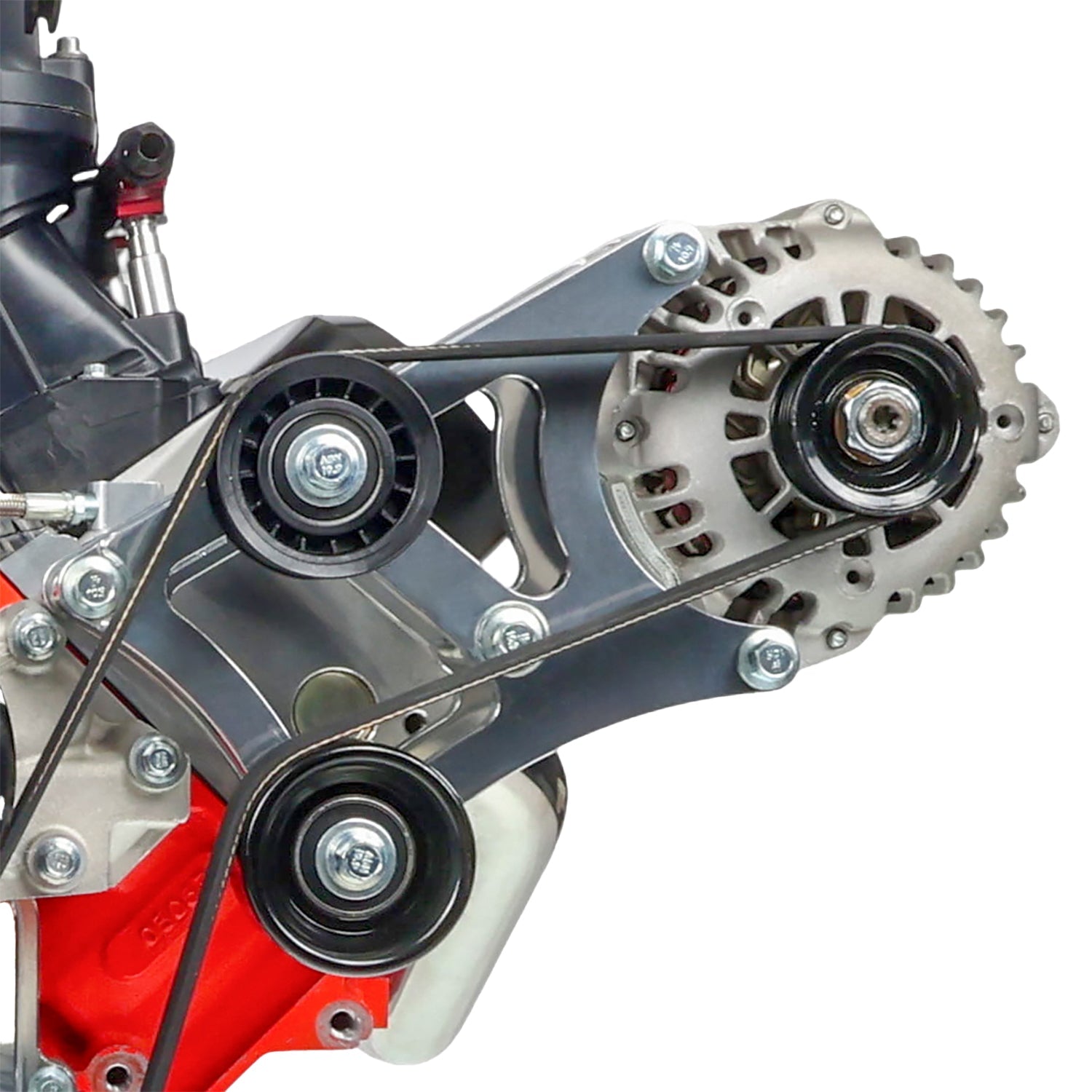 LS Camaro Heavy Duty Billet Alternator Bracket Kit LSX LS1 5.7L Top Driver Head Mount - ICT Billet 551566-2