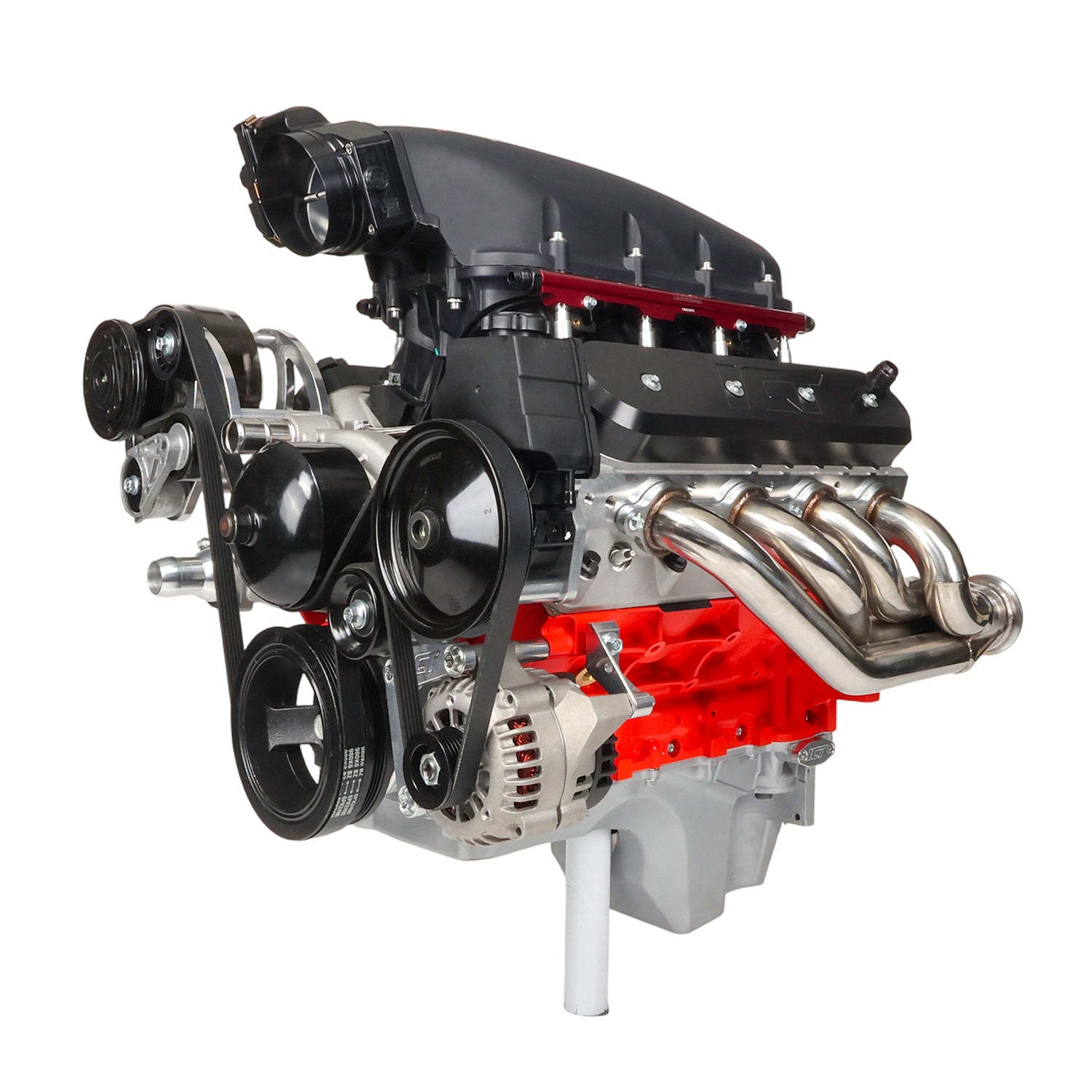 LS Camaro Low Mount Alternator, Power Steering Pump Brackets LSX LS1 LS6 Billet - ICT Billet 551669 - 2