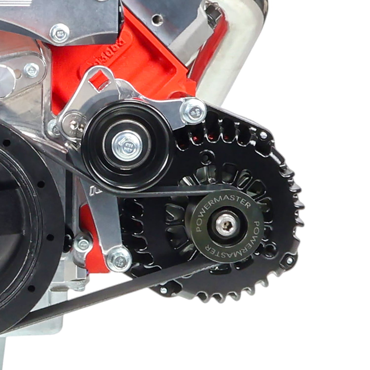 LS Corvette Alternator Bracket Low Mount w/ Manual Tensioner - ICT Billet 551668T-1