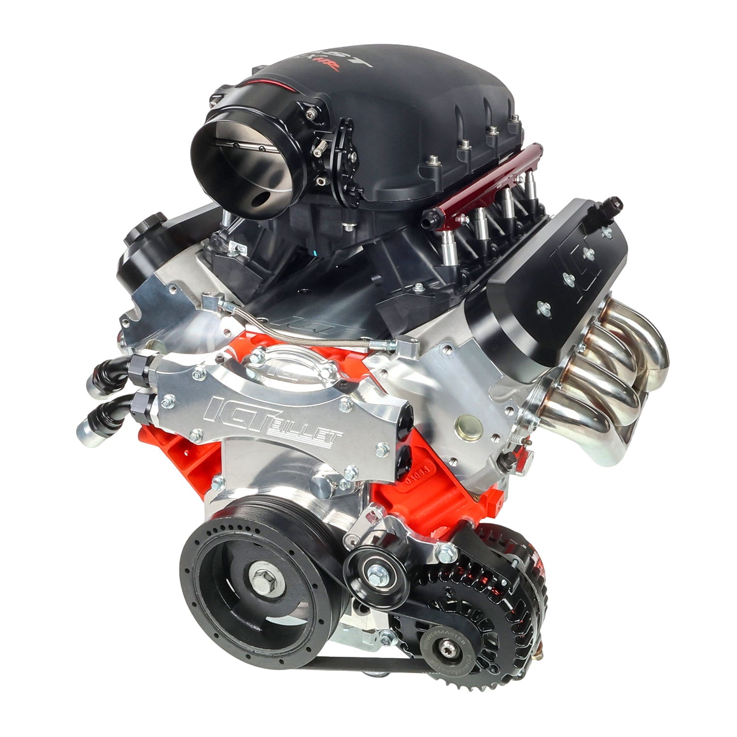 LS Corvette Alternator Bracket Low Mount w/ Manual Tensioner - ICT Billet 551668T-1