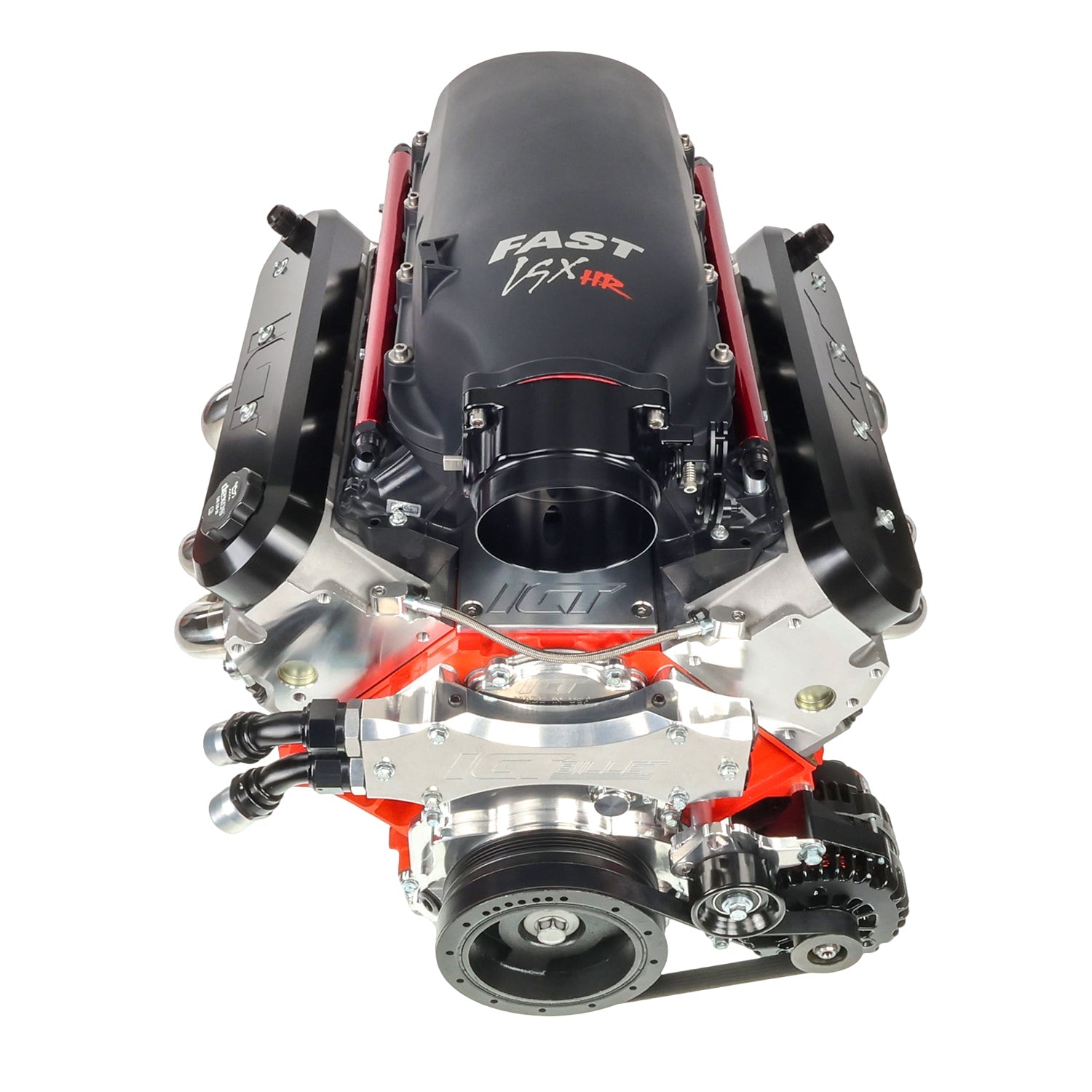 LS Corvette Alternator Bracket Low Mount w/ Manual Tensioner - ICT Billet 551668T-1