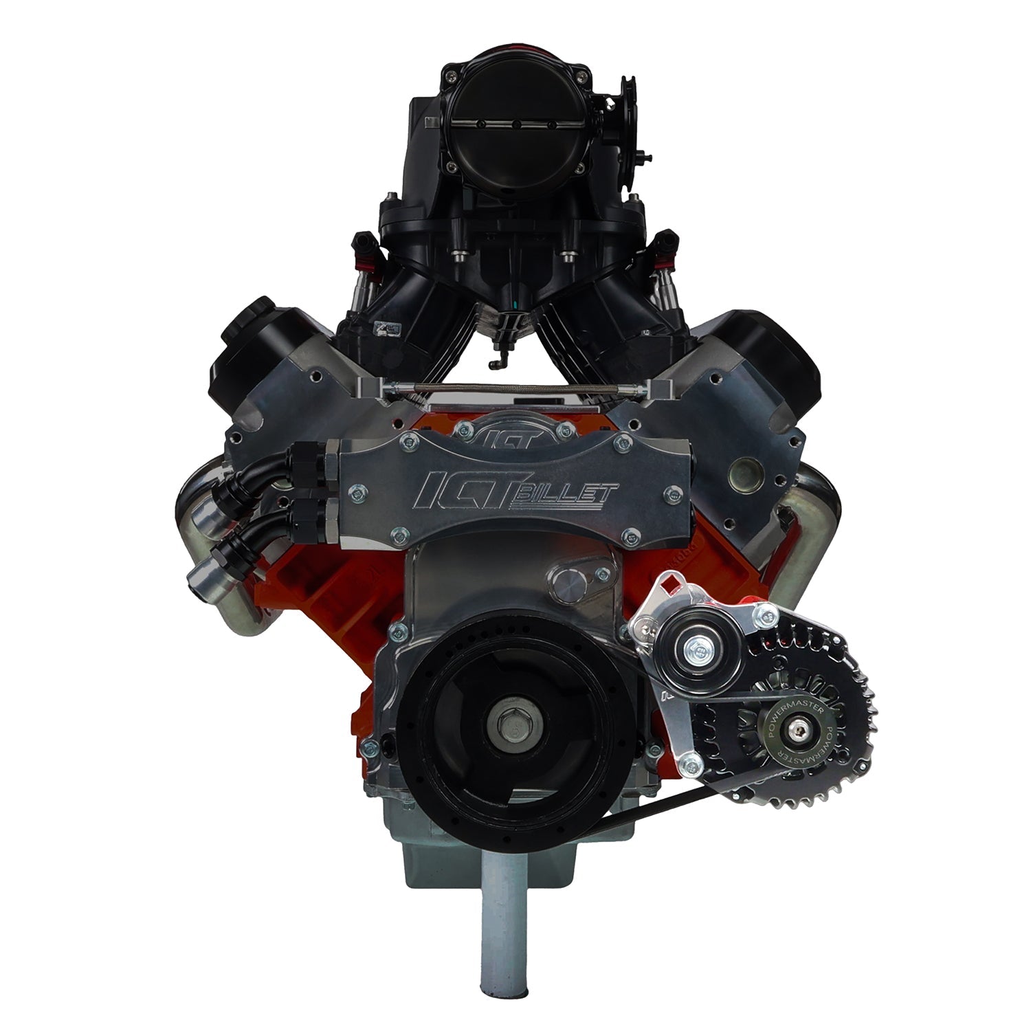 LS Corvette Alternator Bracket Low Mount w/ Manual Tensioner - ICT Billet 551668T-1