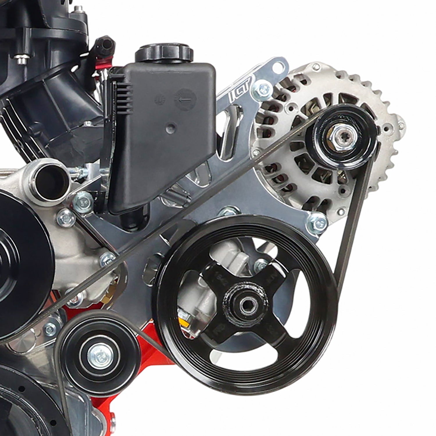 LS Corvette - Alternator / Power Steering Pump Bracket Kit - ICT Billet 551521X-1