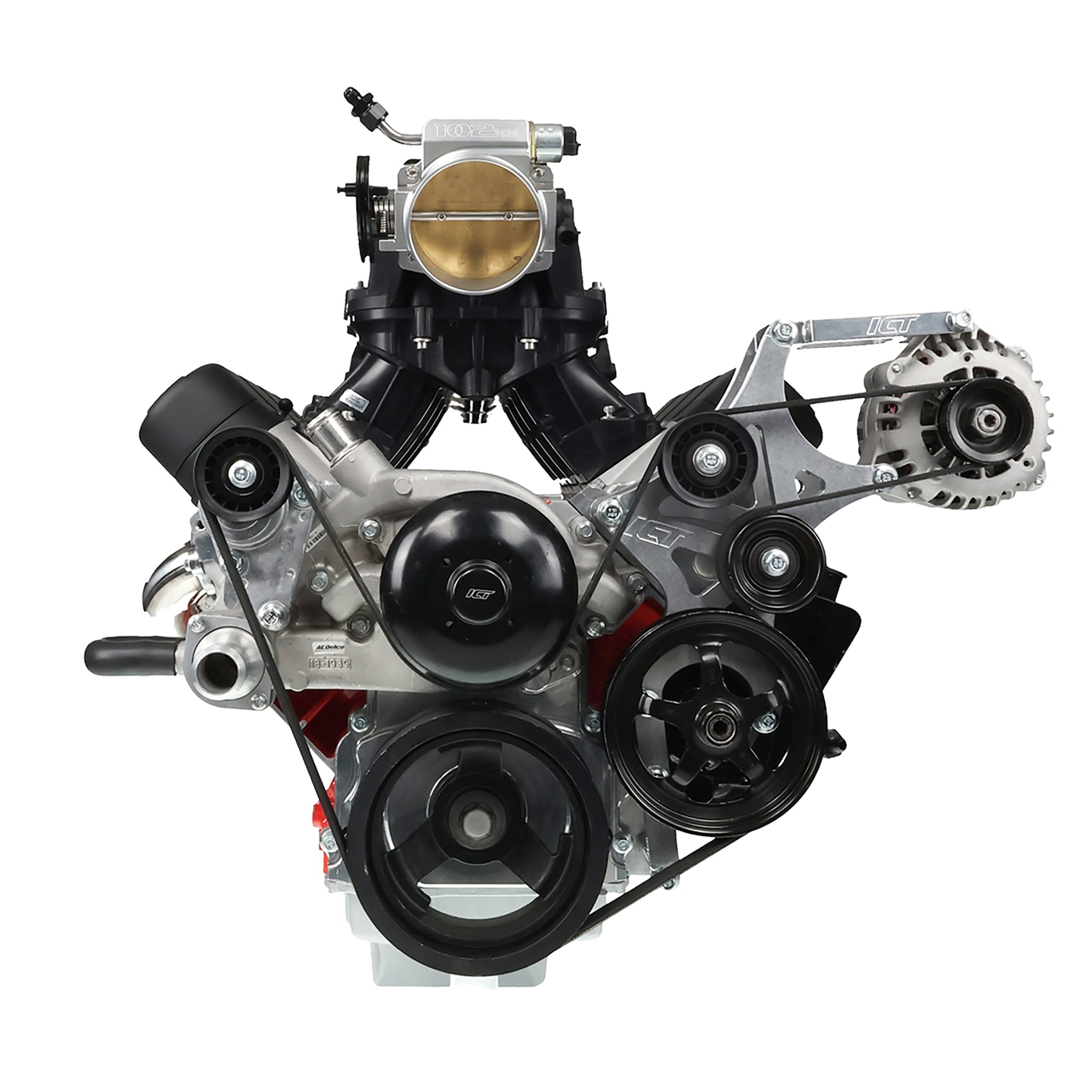 LS Corvette (& Camaro LS3 L99) Alternator Extended Length Adapter / Extension Bracket - ICT Billet 551905-X350