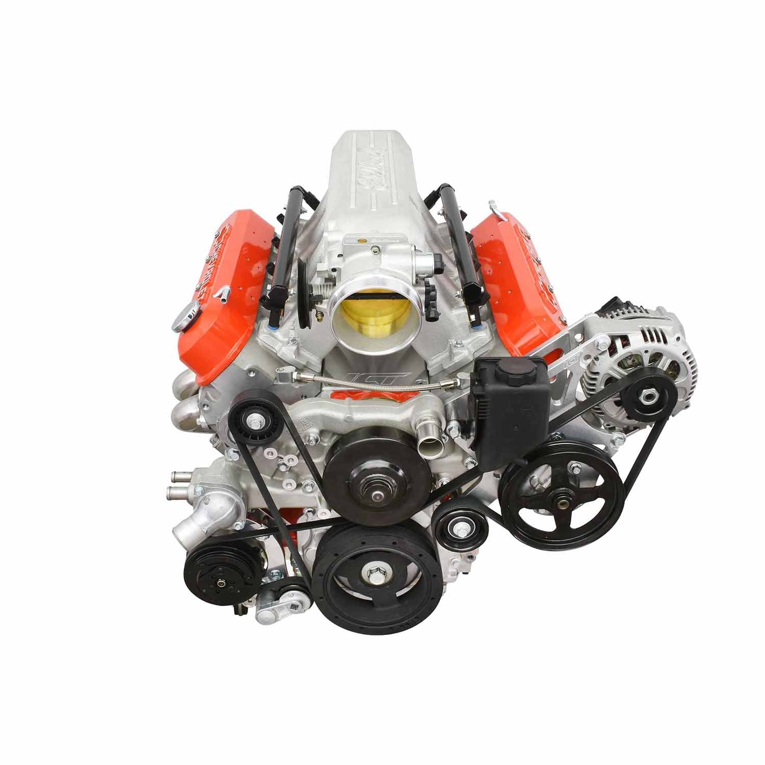 LS Corvette - Low Mount 4-Rib A/C Compressor Bracket Sanden 7176 - ICT Billet 551137-LS74-1