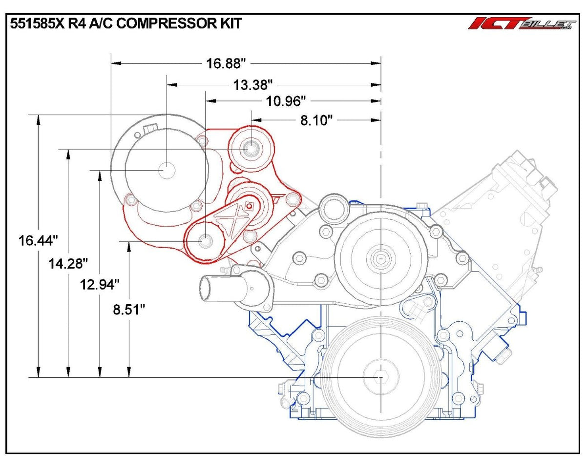 LS Corvette R4 A/C Air Conditioner Compressor Bracket LS1 LS3 CTS-V LSX ...