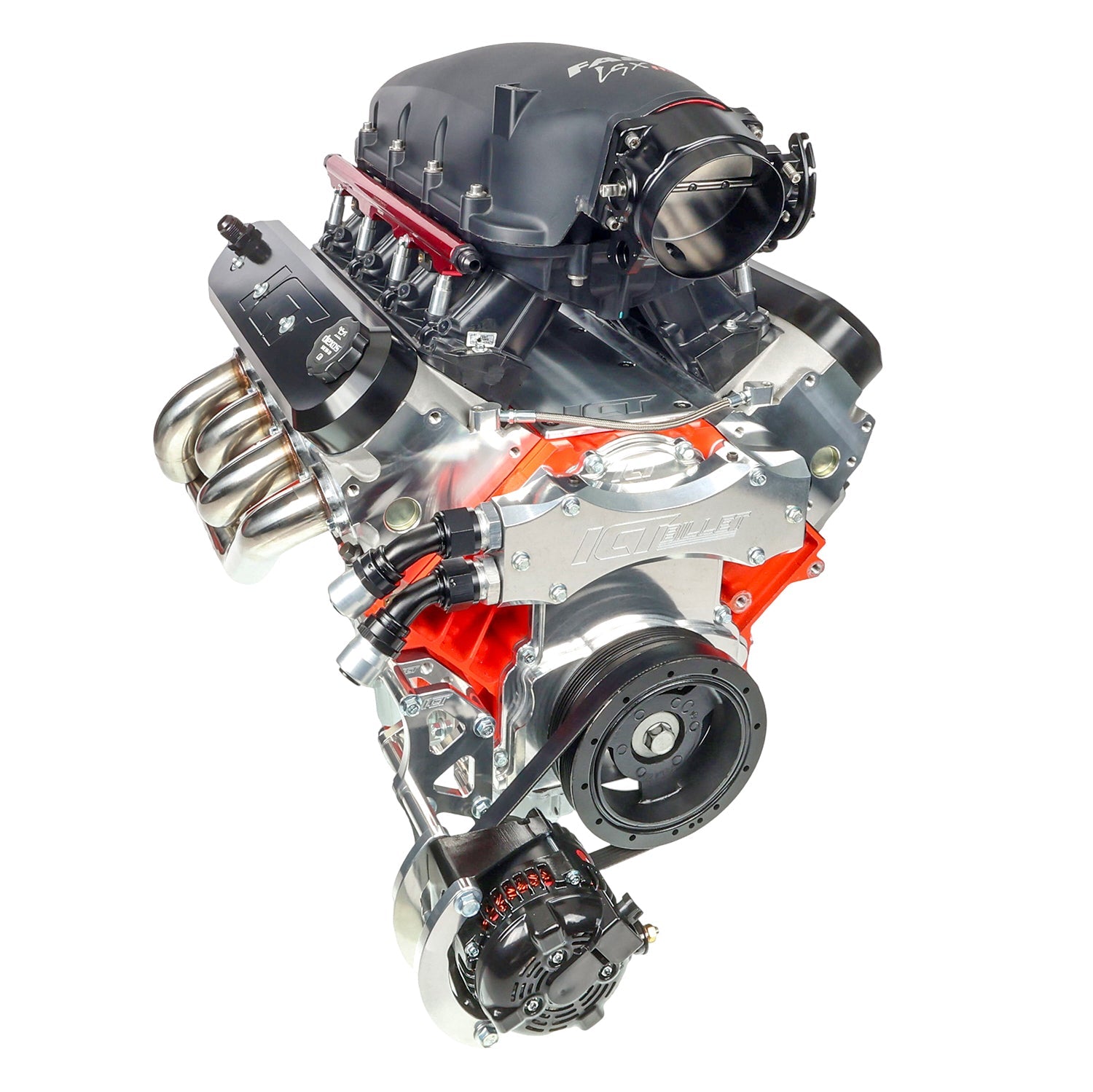 LS Corvette Reverse Mount Ultra Low Mount Alternator Bracket - ICT Billet BKT-LS006-1