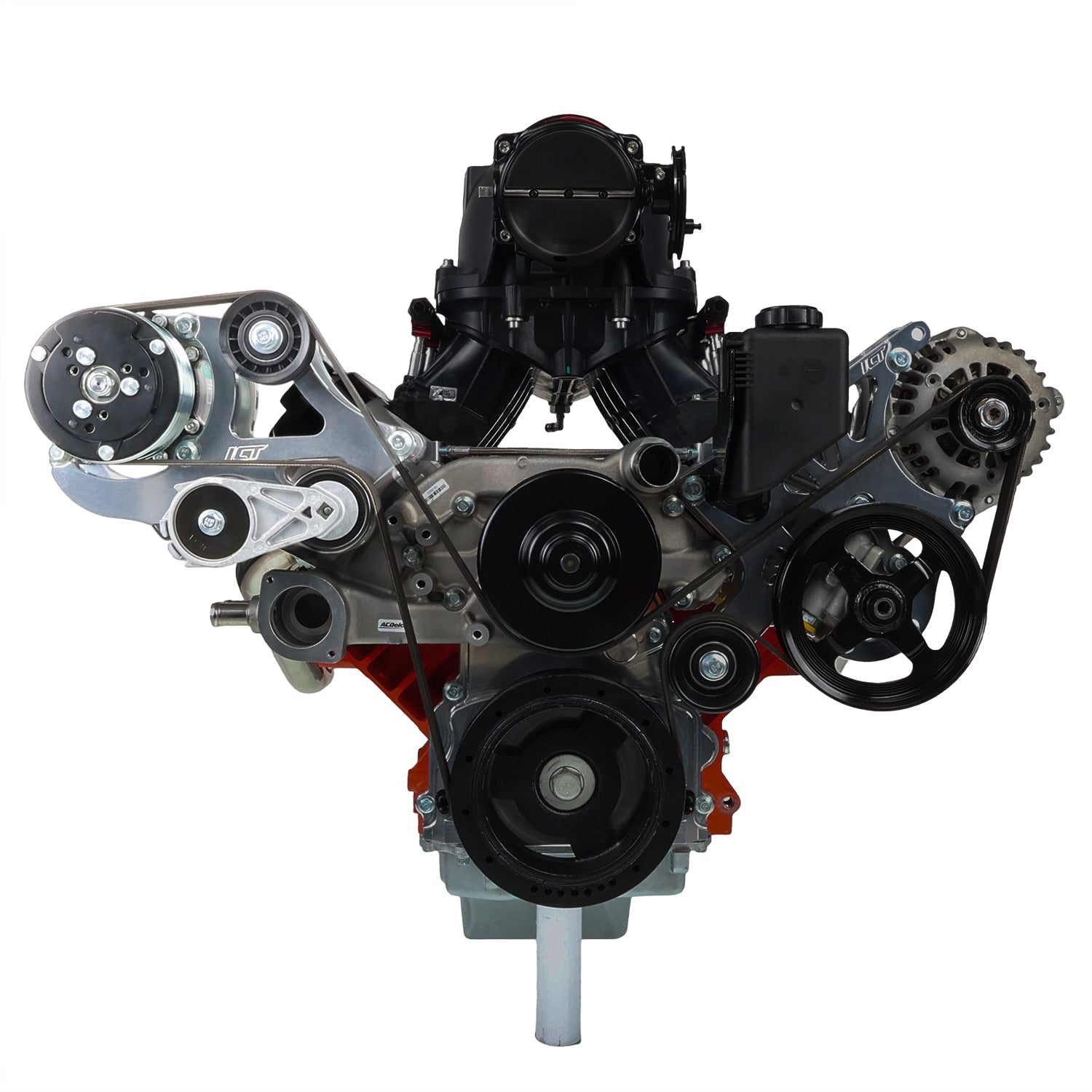 LS Corvette - Sanden 508 A/C Air Conditioner Compressor Bracket Kit LS AC GTO - ICT Billet 551474-1